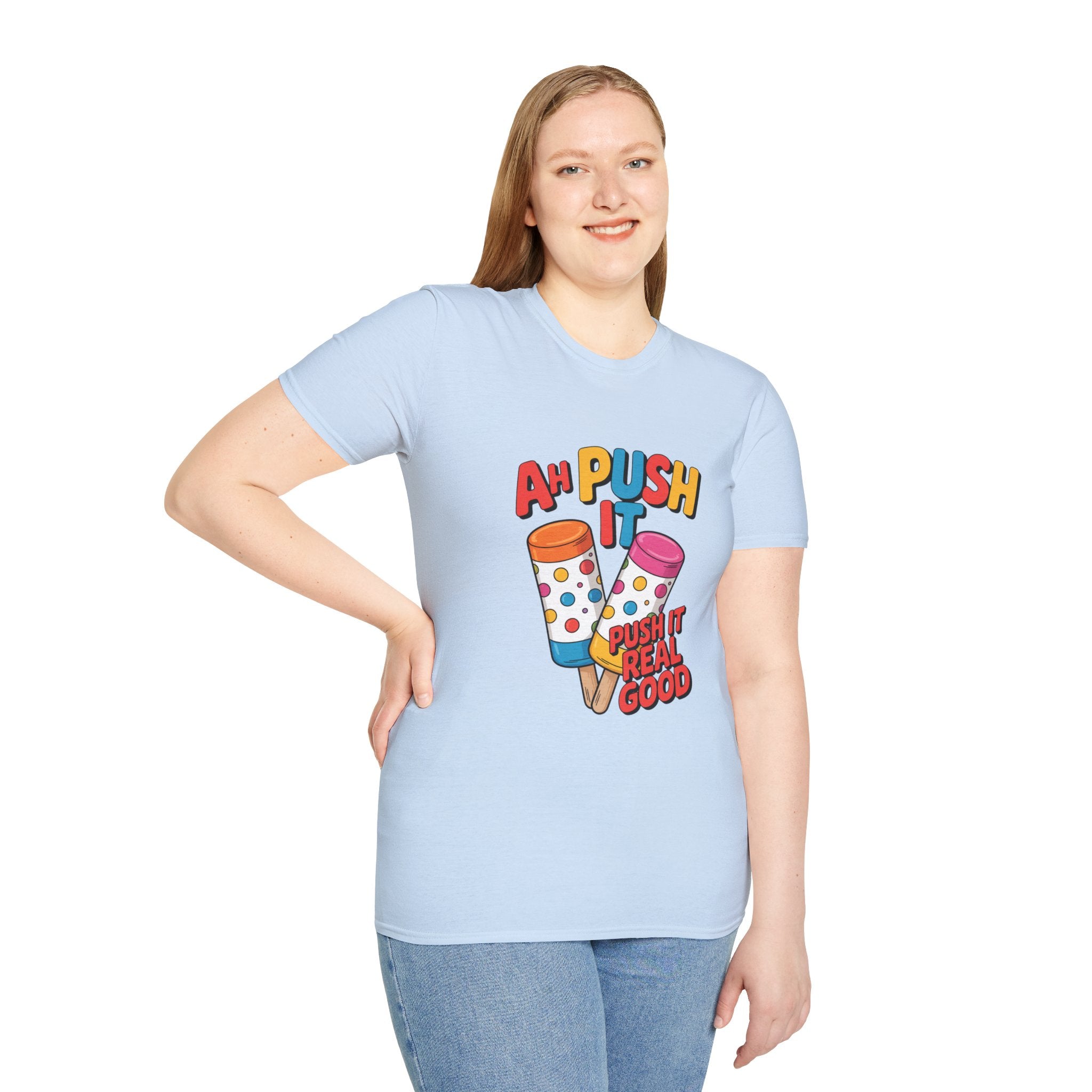 T-Shirt — “Ah Push It” Ice Cream Graphic Tee