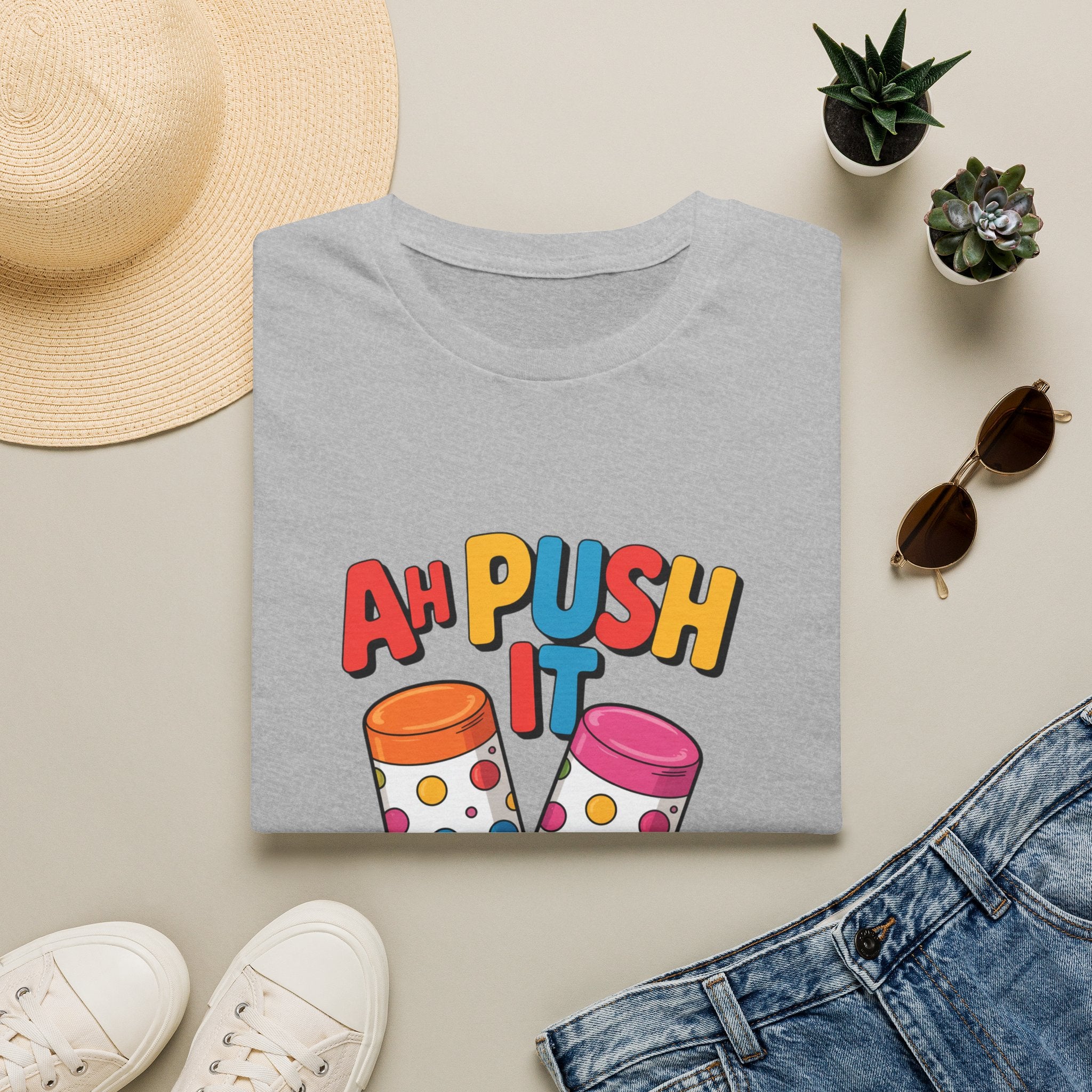T-Shirt — “Ah Push It” Ice Cream Graphic Tee
