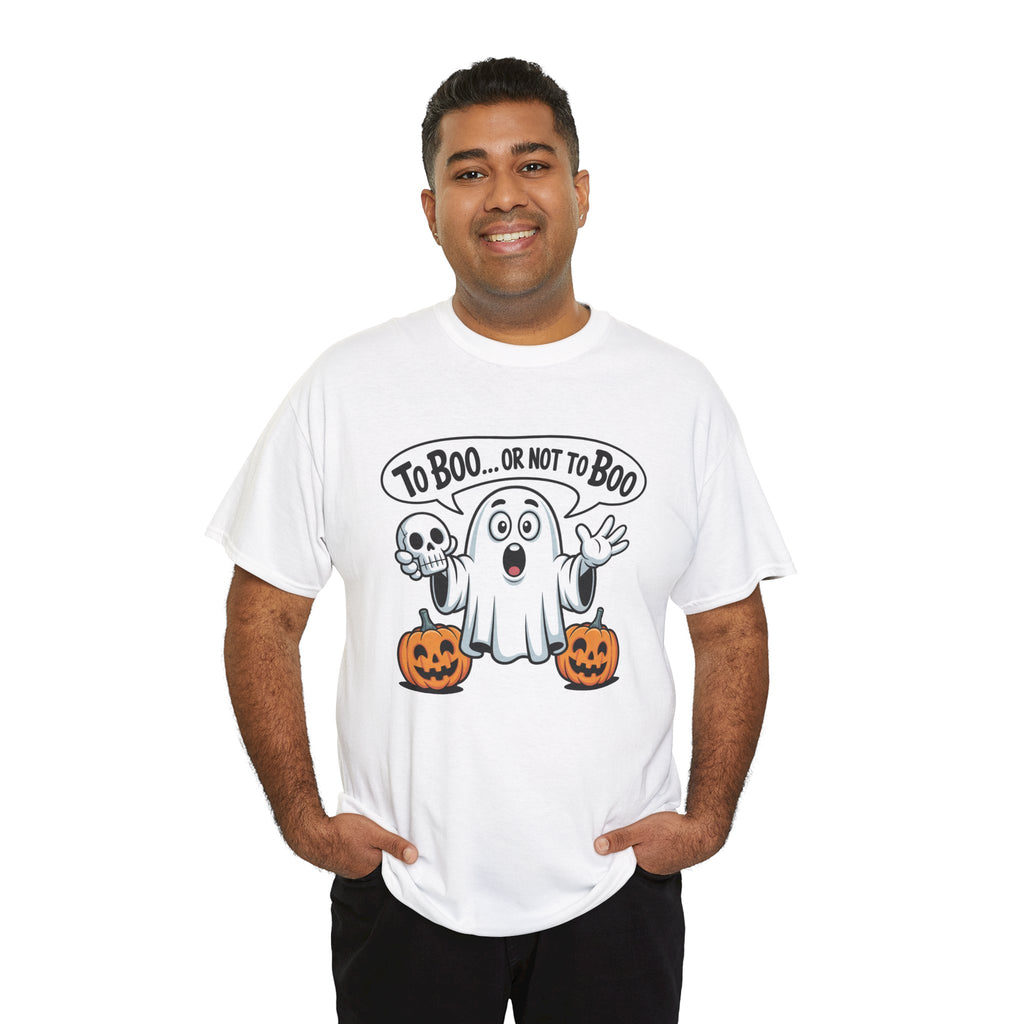 Halloween Ghost Tee - "To Boo... or Not to Boo" Cute Spooky Graphic T-Shirt