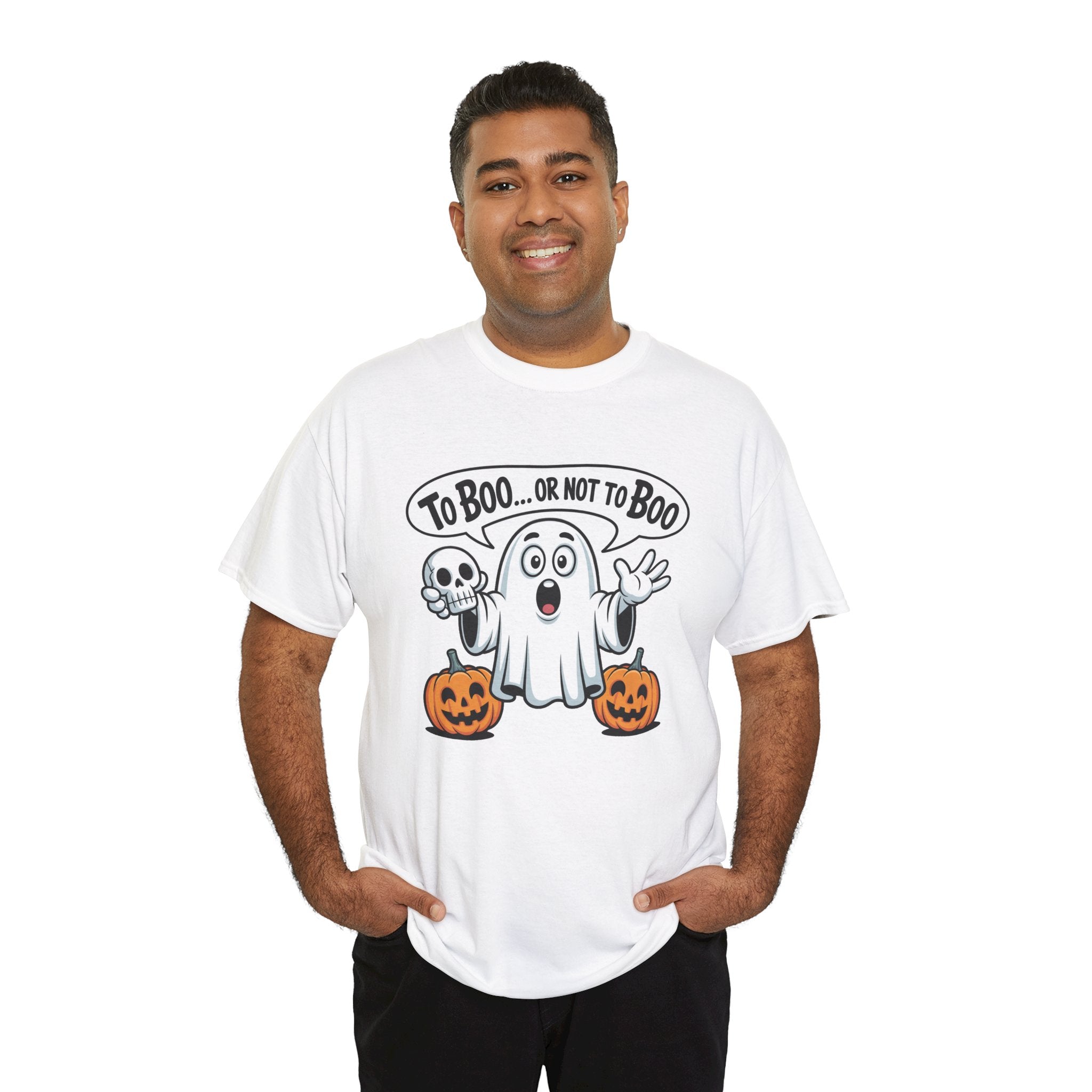 Halloween Ghost Tee - "To Boo... or Not to Boo" Cute Spooky Graphic T-Shirt