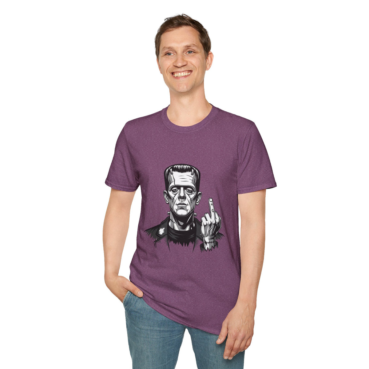 Frankenstein Middle Finger T-Shirt — Funny Gothic Monster Tee