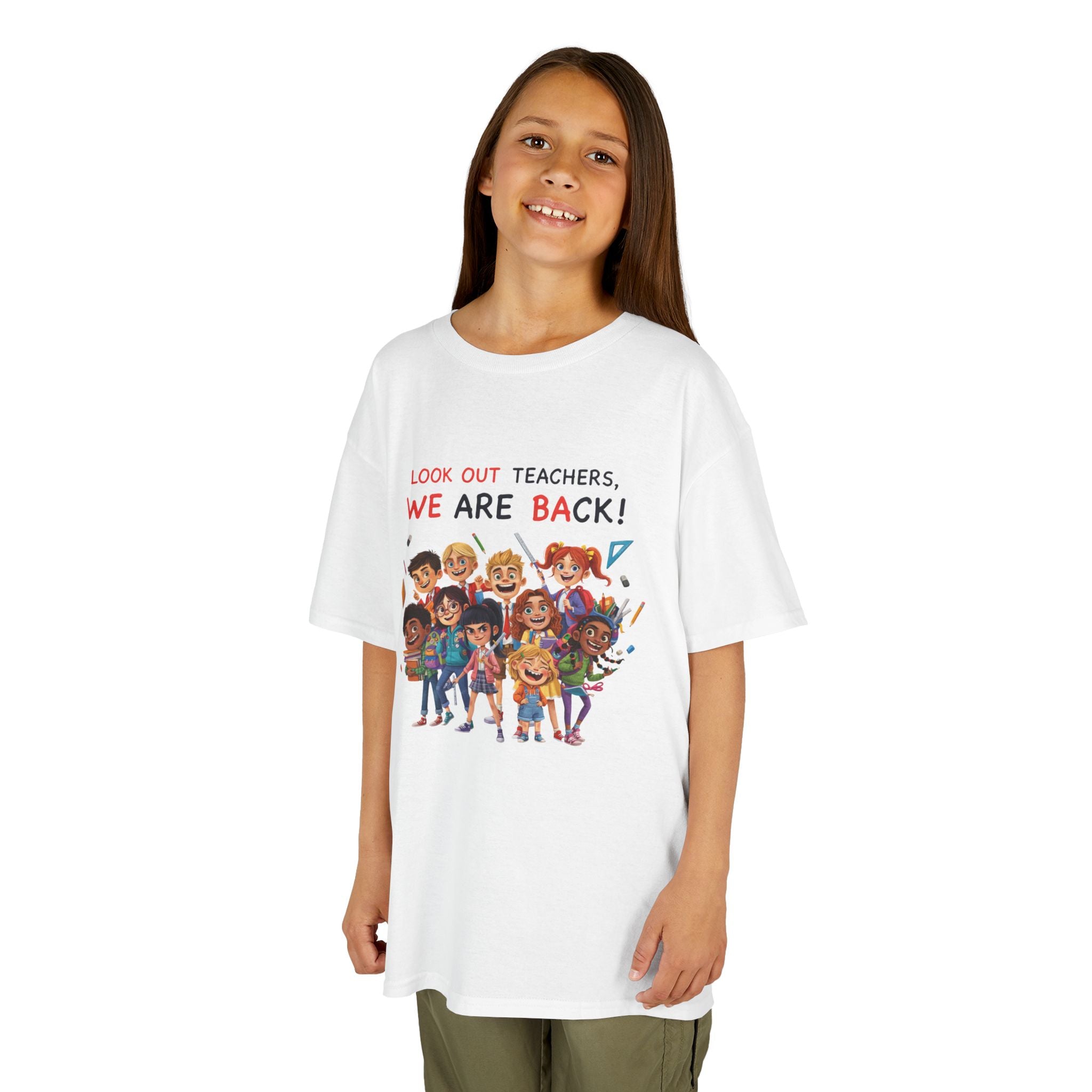 Kids T‑Shirt — "Look Out Teachers, We Are Back!" Back-to-School Graphic Tee