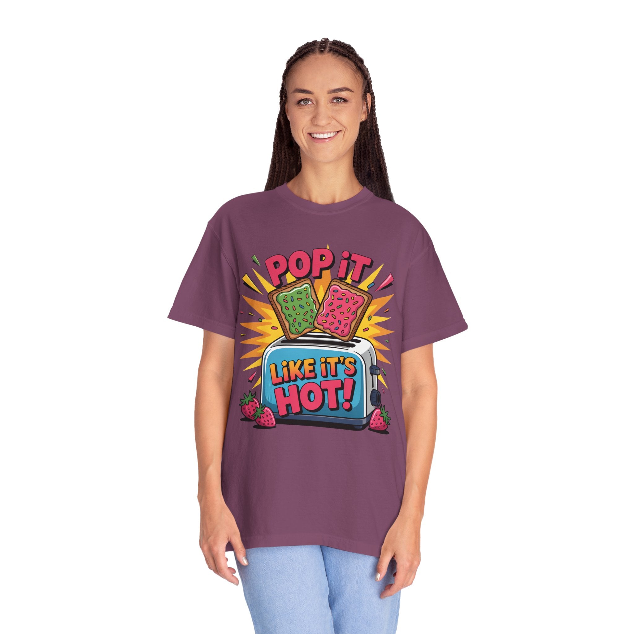 Funny Graphic T-Shirt — Pop It Like It's Hot Humor Gift Tee for Women