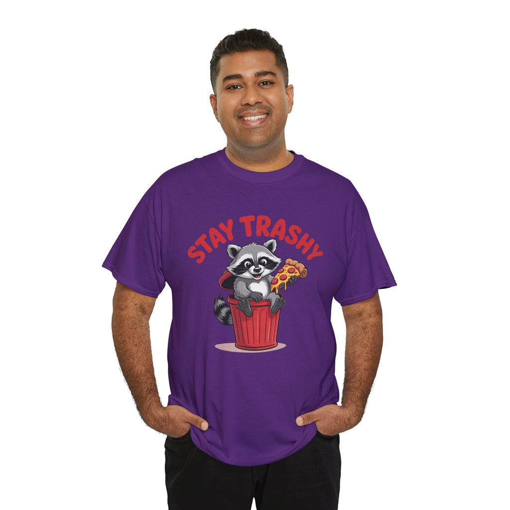 Funny Raccoon T-Shirt — Stay Trashy Humor Gift Tee for Women