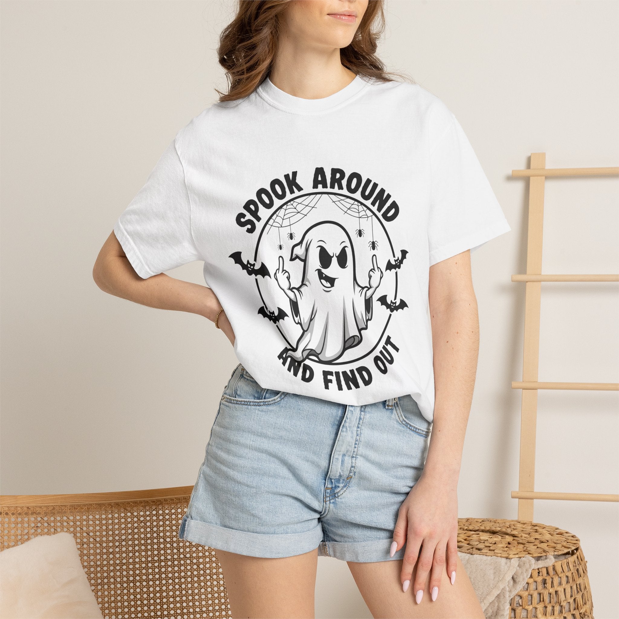 Spook Around And Find Out T-Shirt — Cute Halloween Ghost Graphic Tee