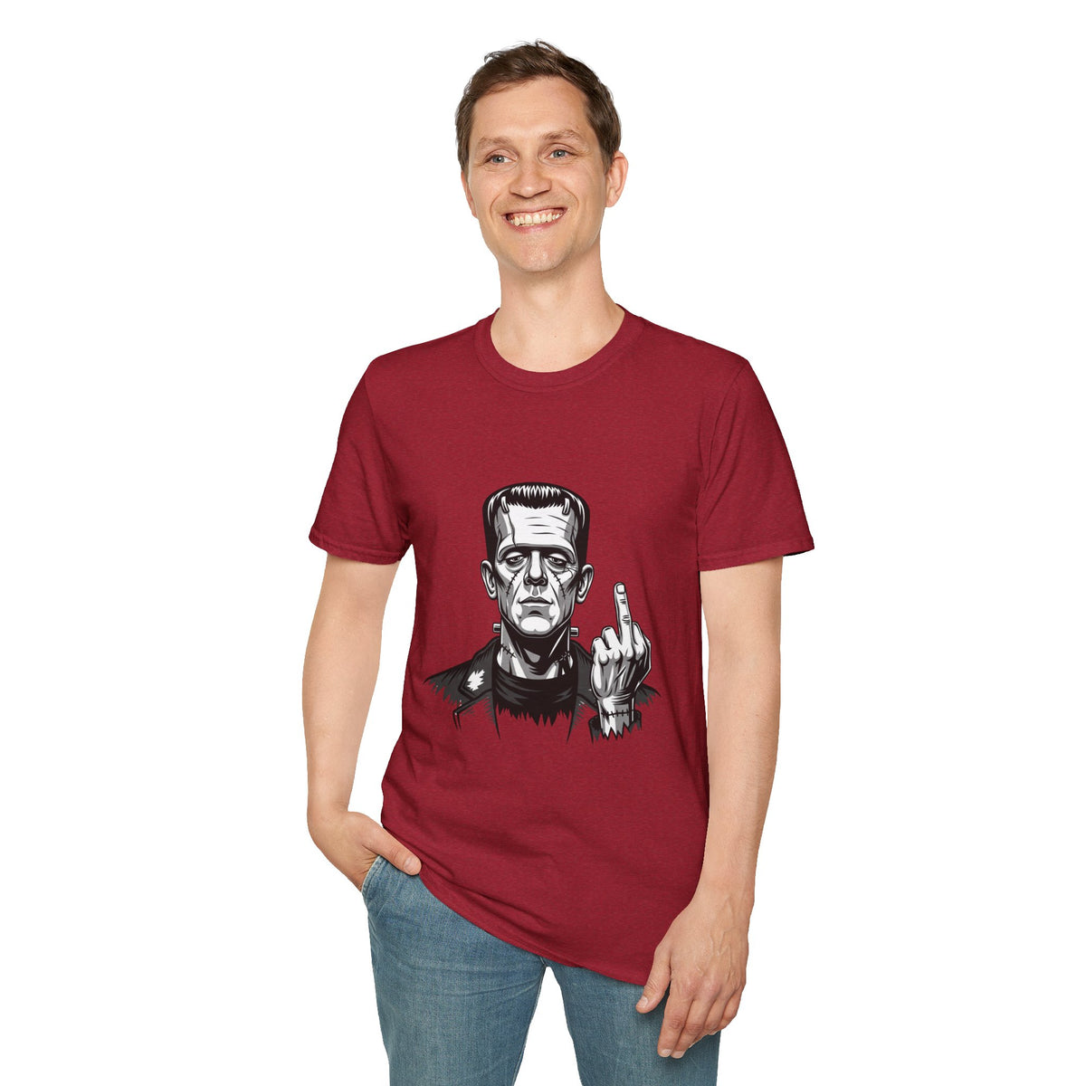 Frankenstein Middle Finger T-Shirt — Funny Gothic Monster Tee