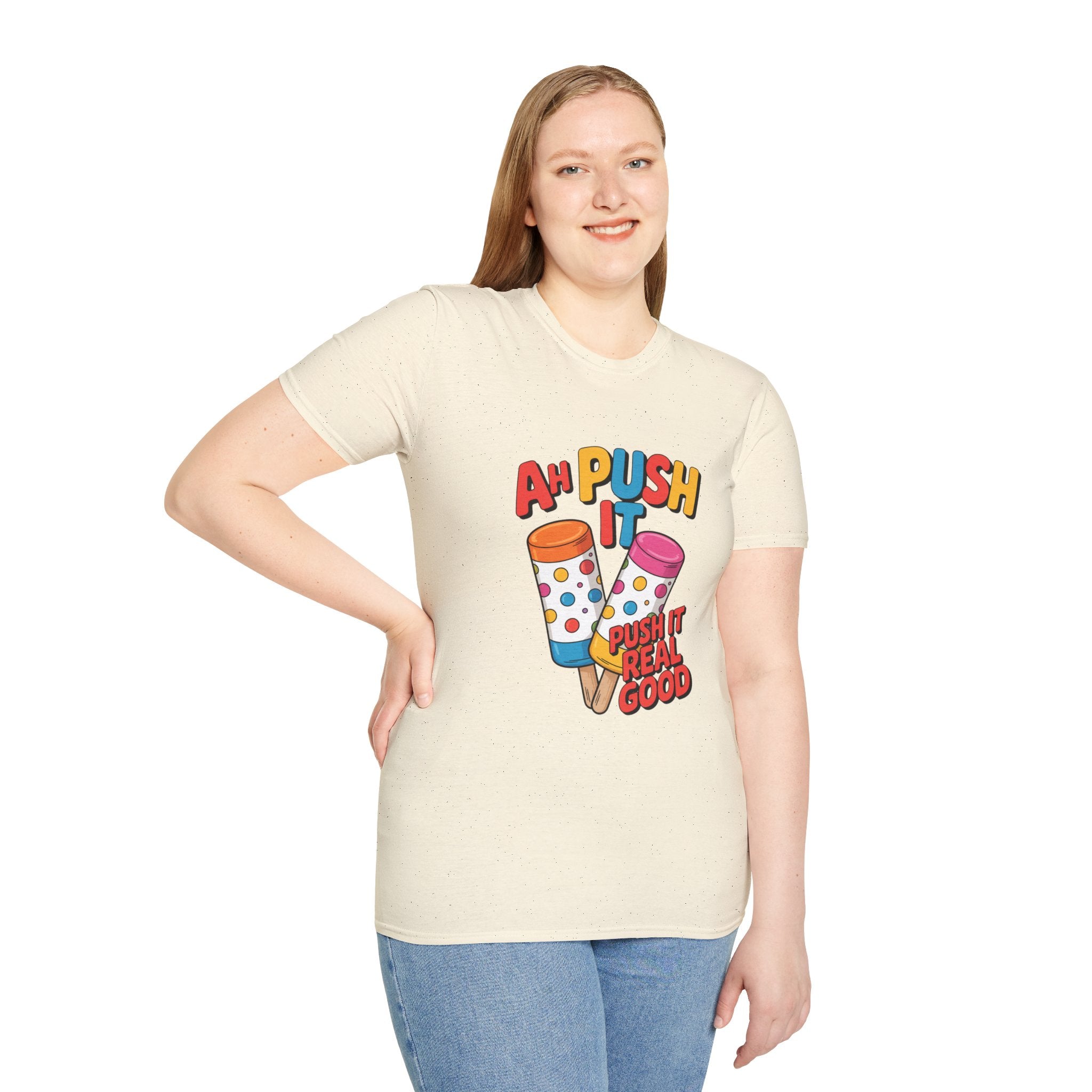 T-Shirt — “Ah Push It” Ice Cream Graphic Tee
