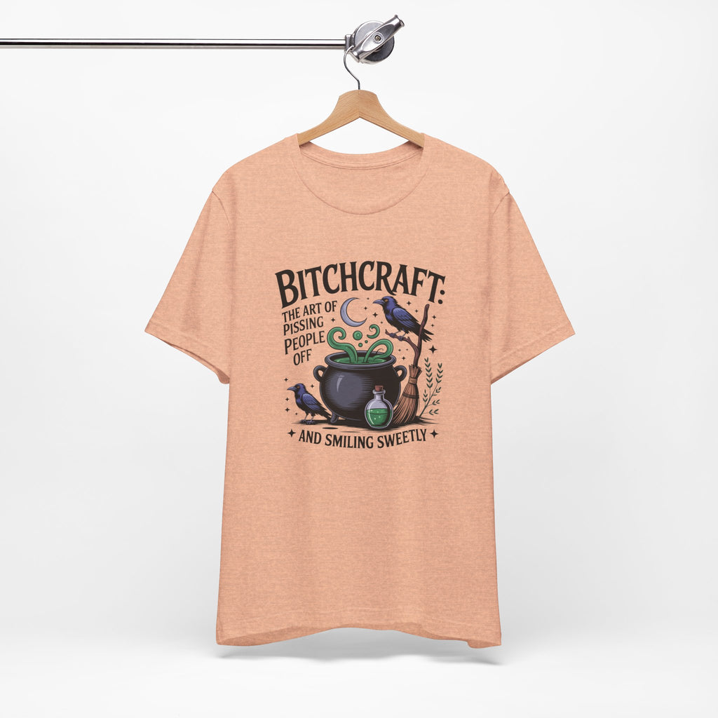 Bitchcraft Tee — "The Art of Pissing People Off and Smiling Sweetly" Witchy Graphic T‑Shirt