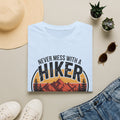 Hiker T-Shirt — "Never Mess With a Hiker" Mountain Sunset Tee