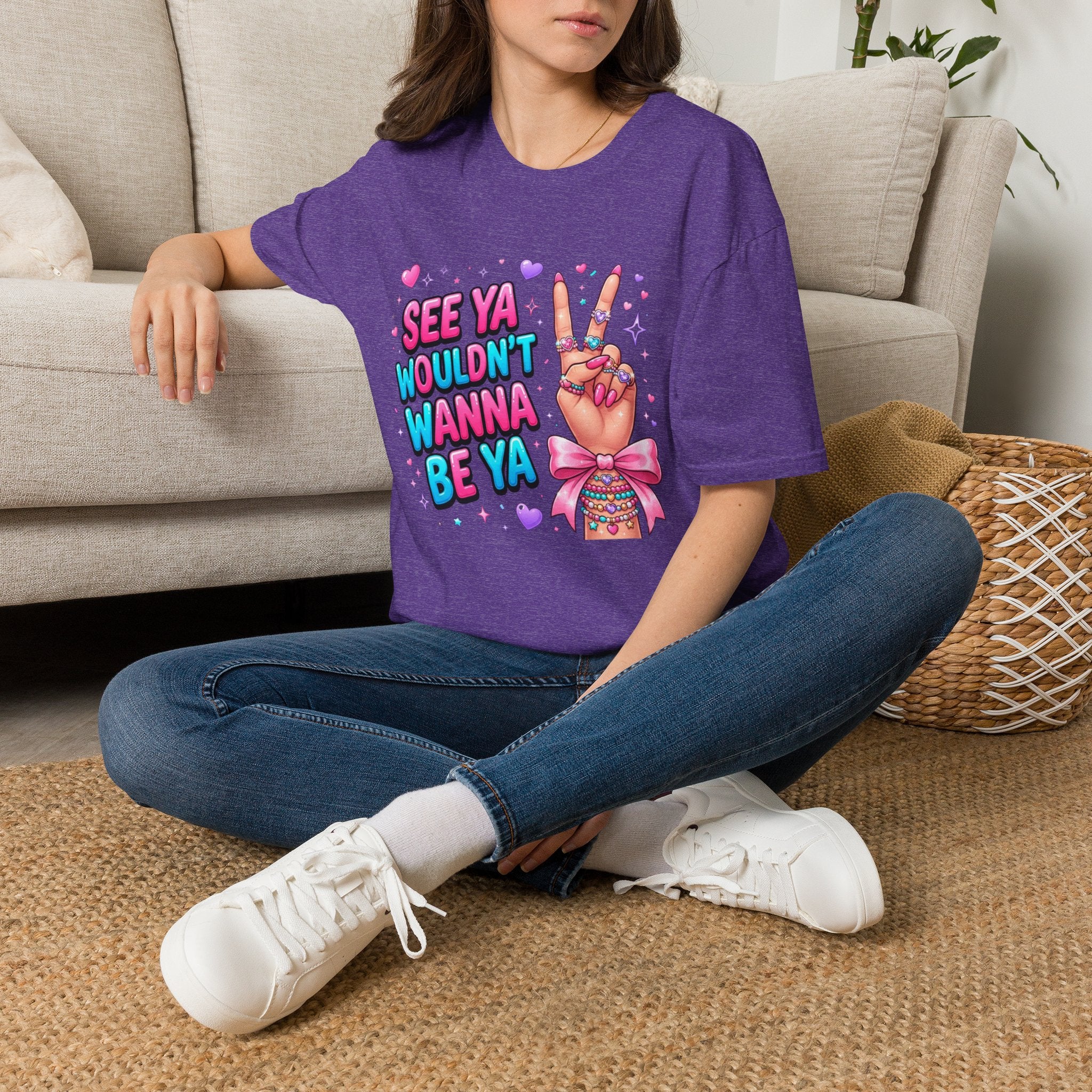 See Ya Wouldn't Wanna Be Ya T-Shirt — Sassy Peace Sign Graphic Tee