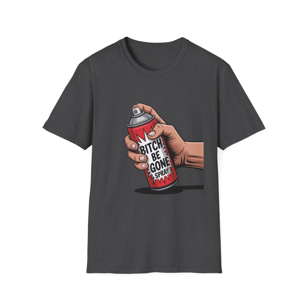 Funny 'Bitch, Be Gone' Spray T-Shirt — Pop Art Spray Can Graphic Tee