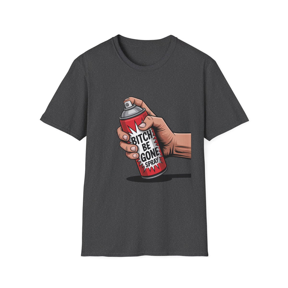 Funny 'Bitch, Be Gone' Spray T-Shirt — Pop Art Spray Can Graphic Tee