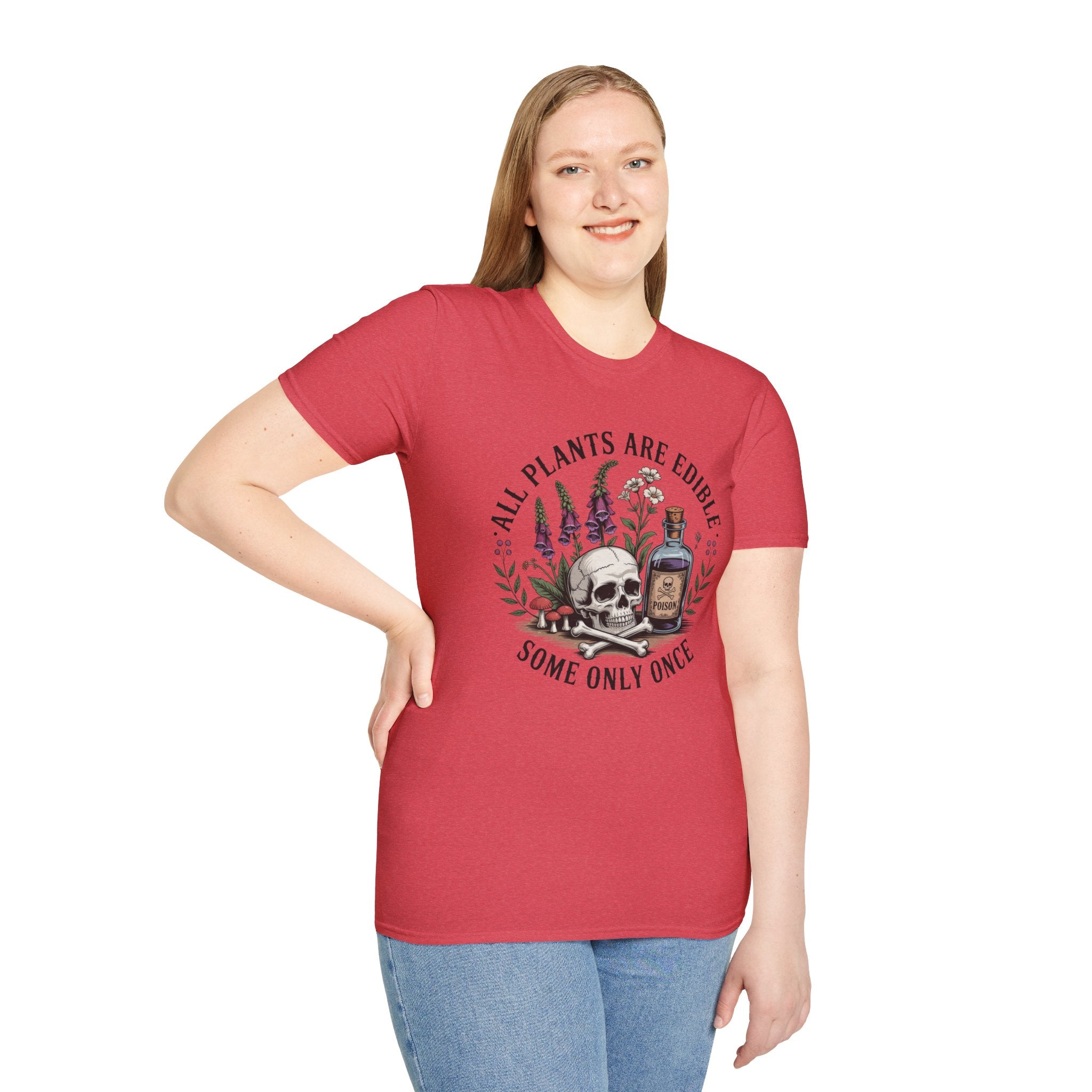 All Plants Are Edible T-Shirt — Botanical Skull & Apothecary Graphic Tee