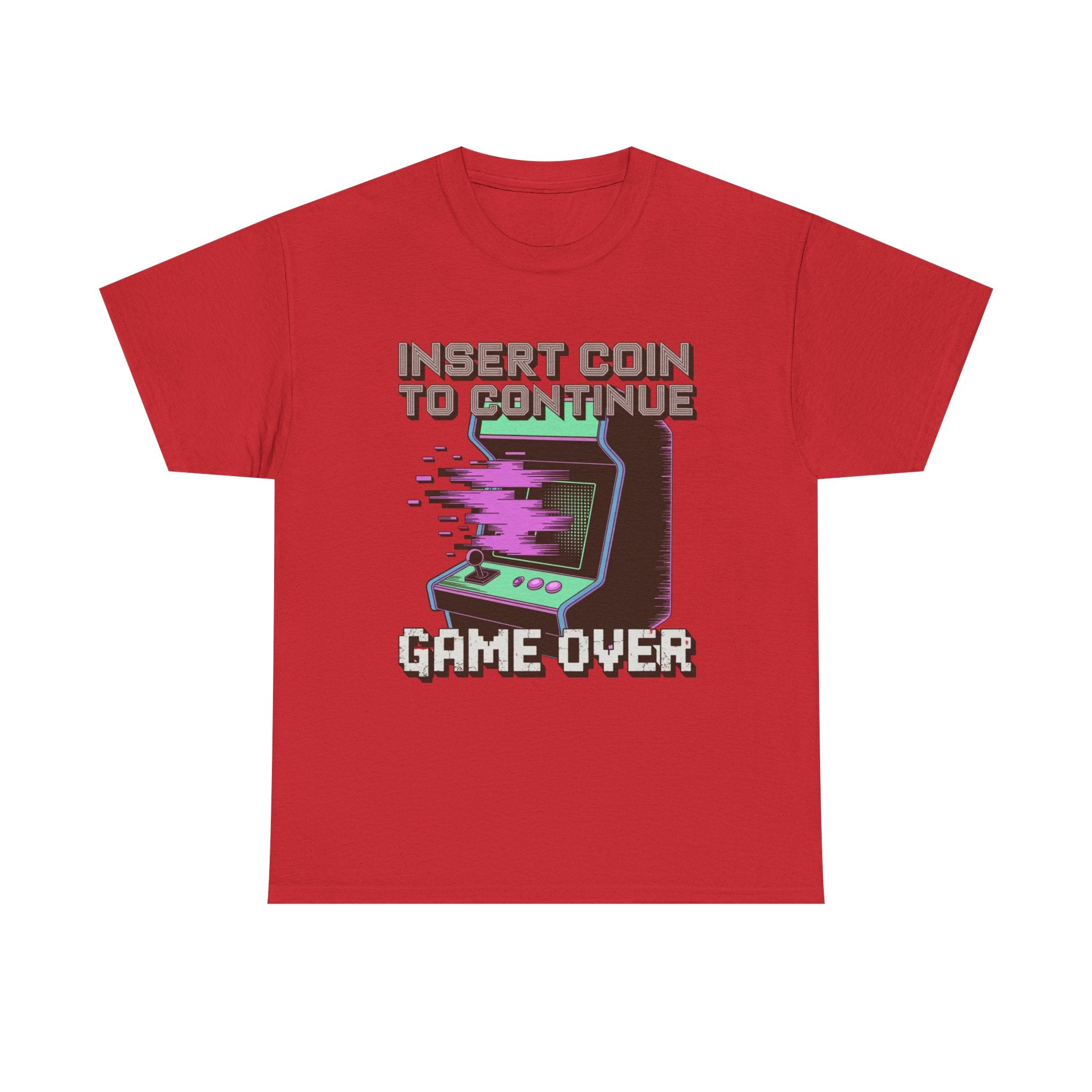 Funny Gamer T-Shirt — Insert Coin to Continue Retro Arcade Gift Tee for Men Women