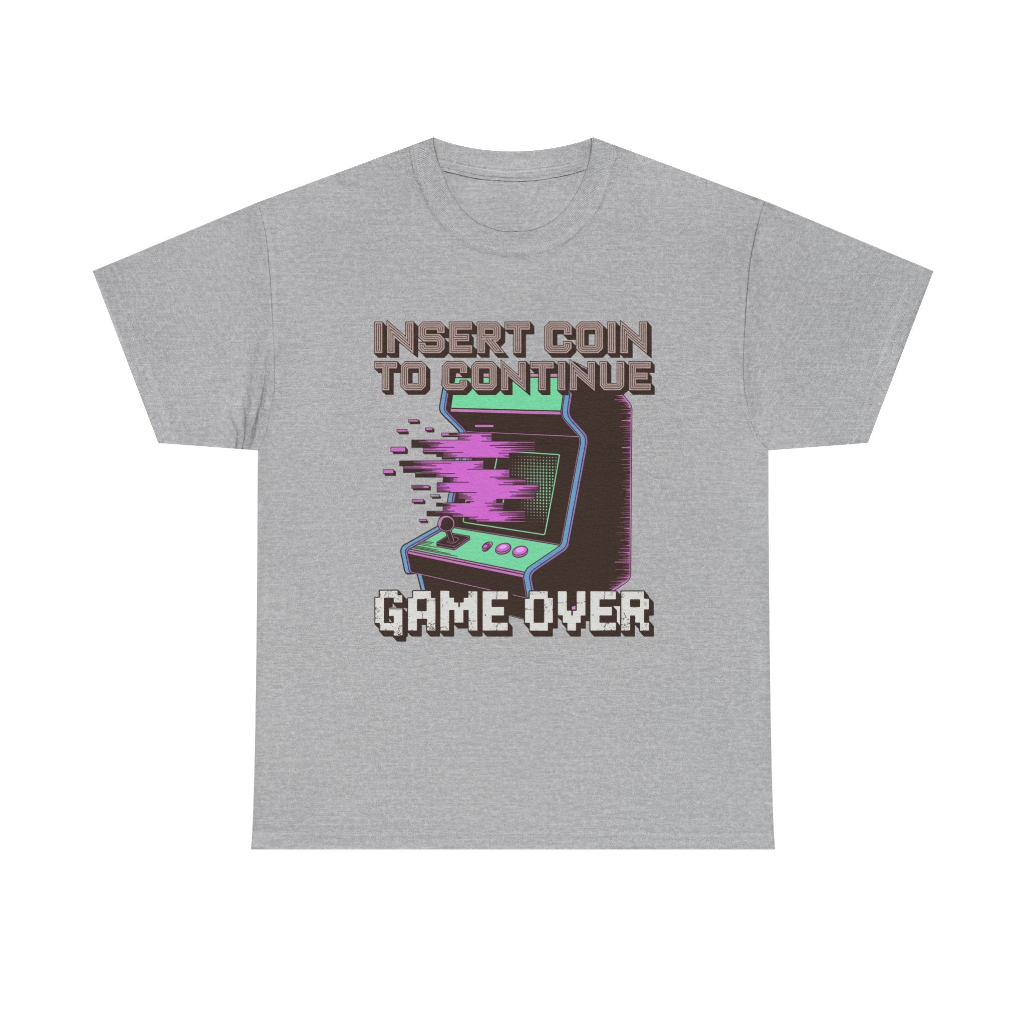 Funny Gamer T-Shirt — Insert Coin to Continue Retro Arcade Gift Tee for Men Women