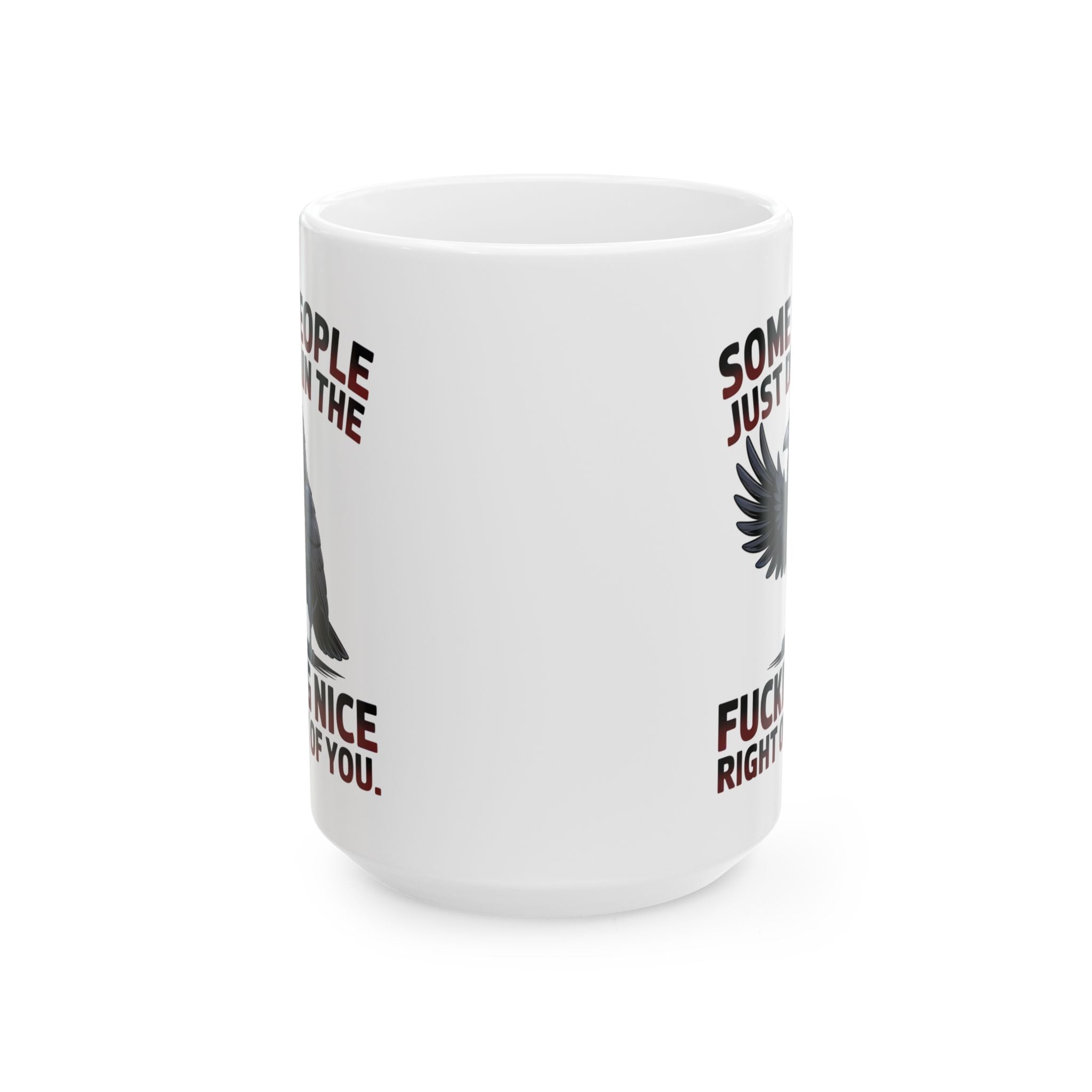 Ceramic Mug — Funny Dark Humor Coffee Mug with 'Some People Just Drain' Gothic Design