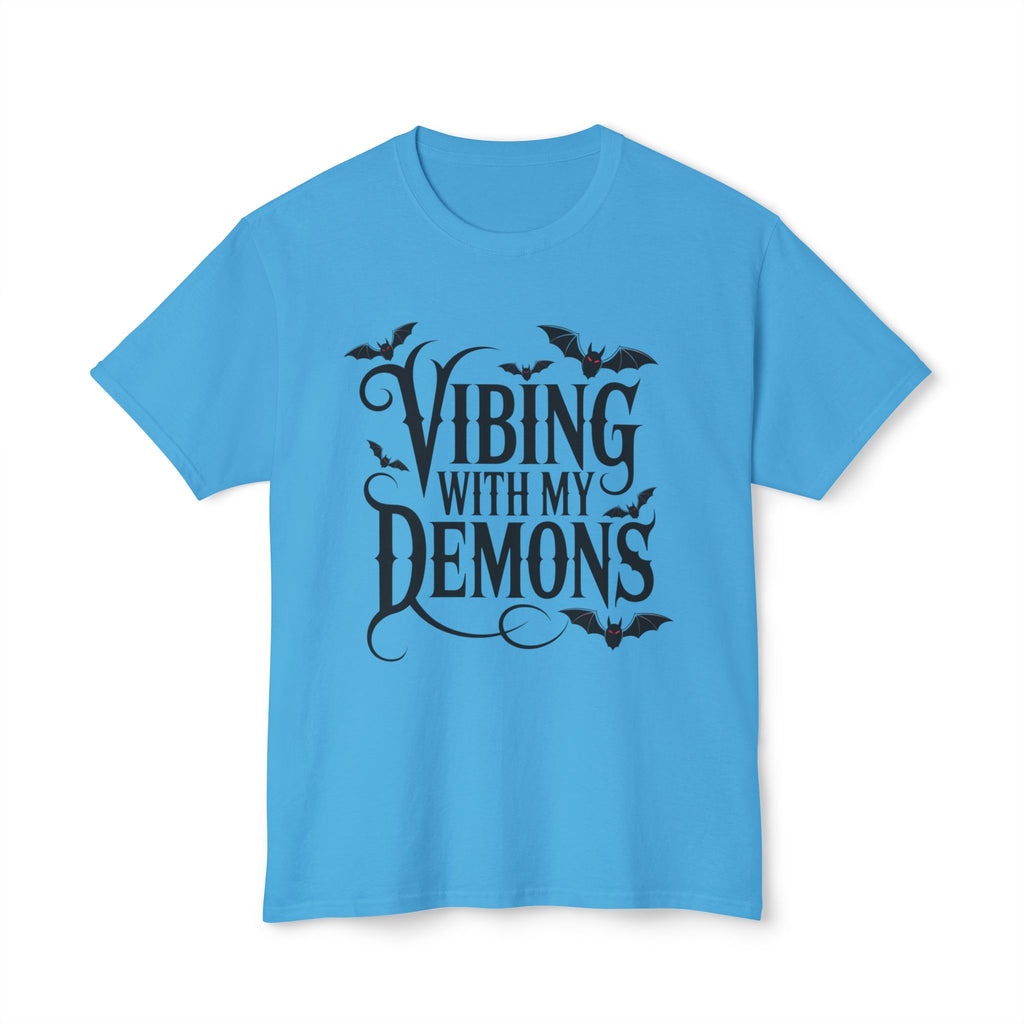 Funny Gothic Halloween T-Shirt — Vibing With My Demons Dark Humor Gift Tee