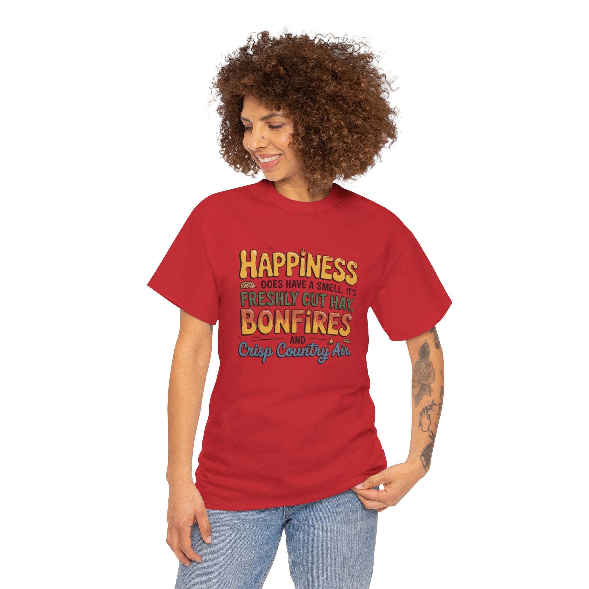 Funny Country Life Graphic T-Shirt — Freshly Cut Hay Farm Life Gift Tee for Women