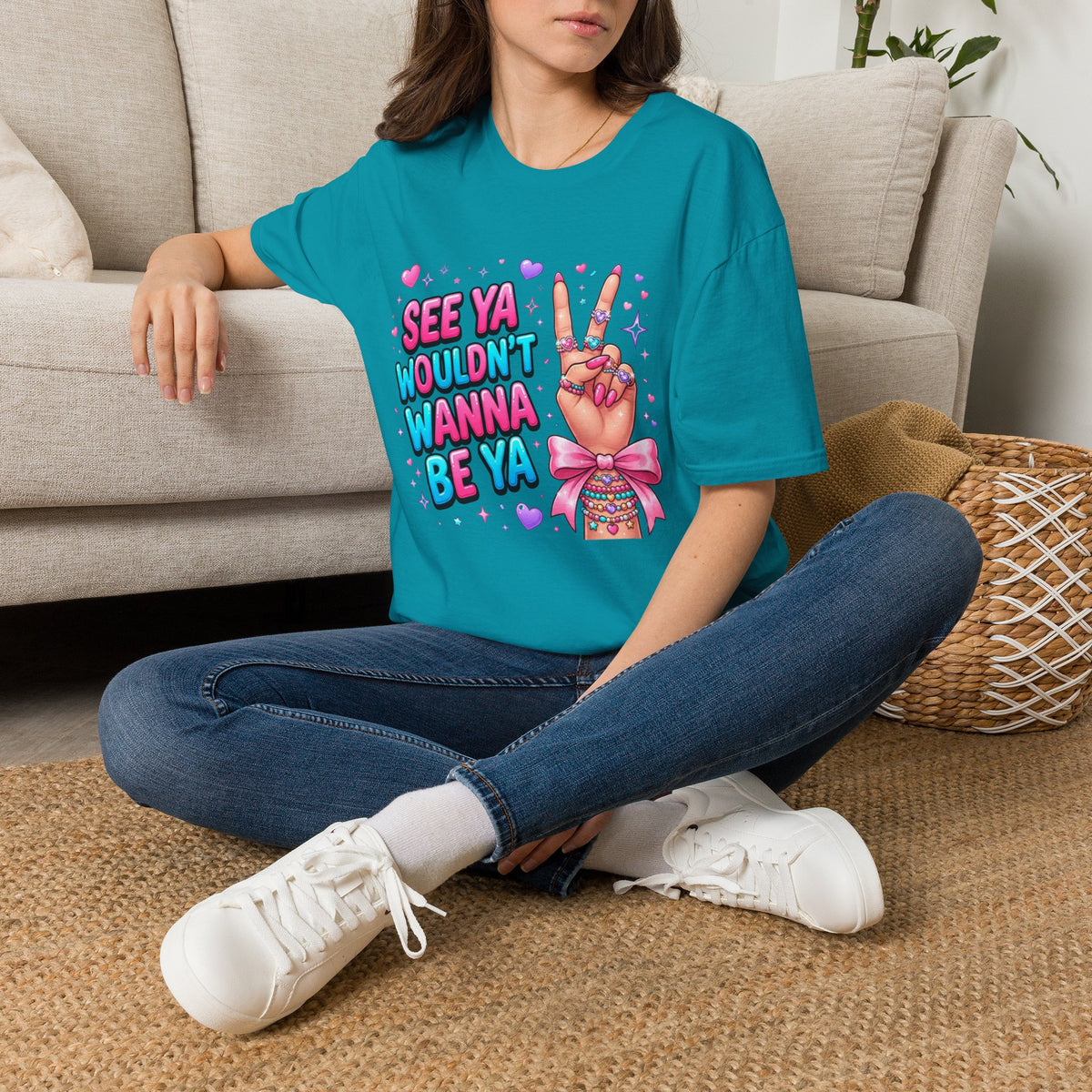 See Ya Wouldn't Wanna Be Ya T-Shirt — Sassy Peace Sign Graphic Tee