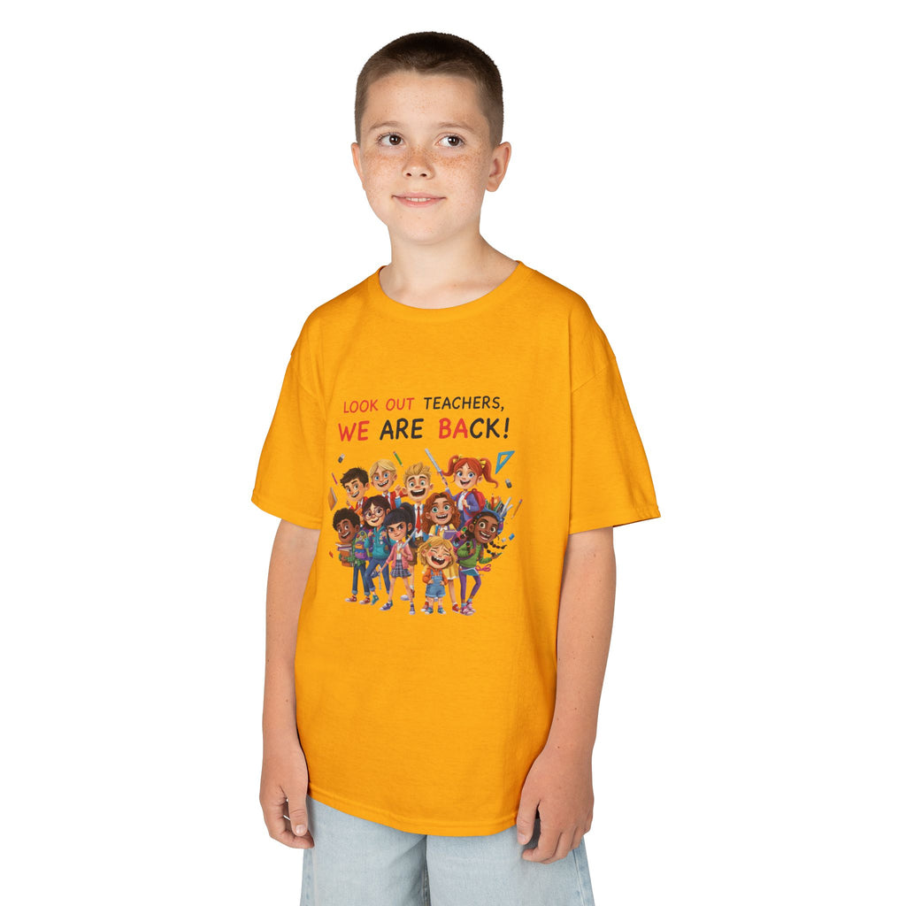 Kids T‑Shirt — "Look Out Teachers, We Are Back!" Back-to-School Graphic Tee