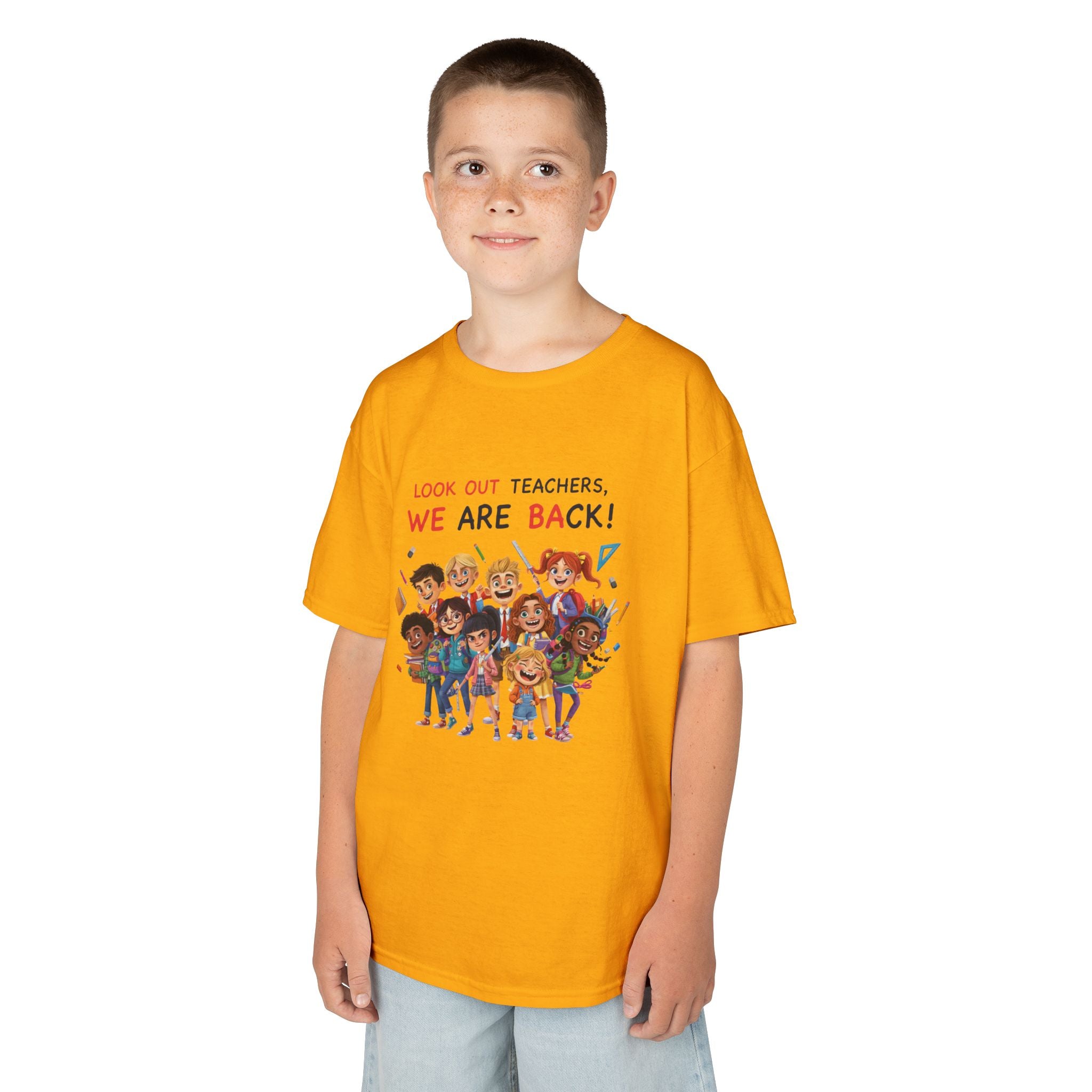 Kids T‑Shirt — "Look Out Teachers, We Are Back!" Back-to-School Graphic Tee