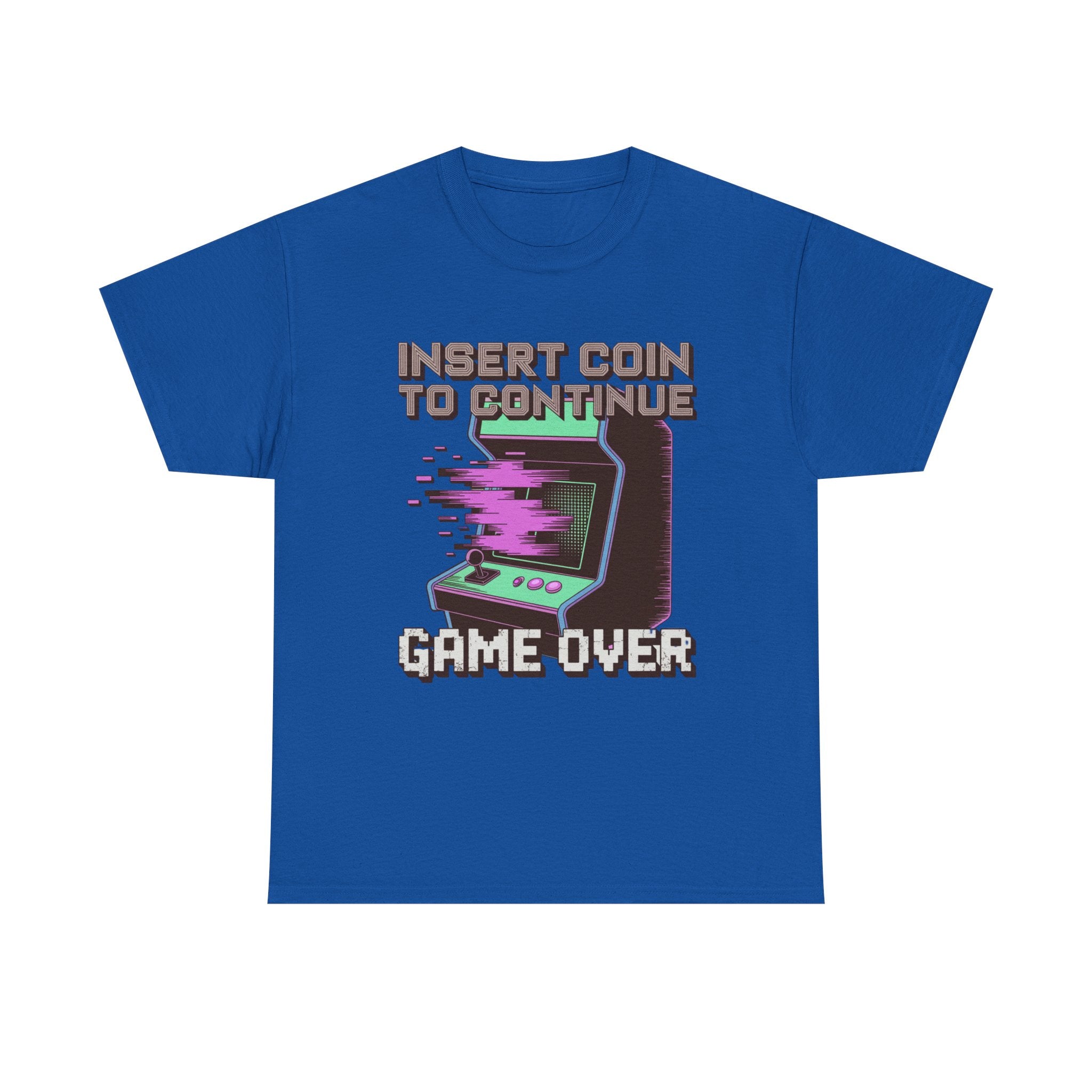 Funny Gamer T-Shirt — Insert Coin to Continue Retro Arcade Gift Tee for Men Women