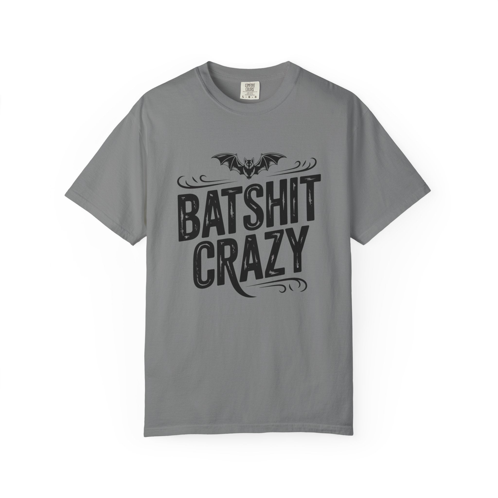 Batshit Crazy T-Shirt — Funny Gothic Bat Graphic Tee for Halloween & Gifts
