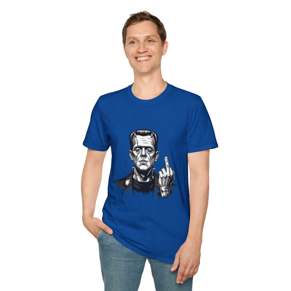 Frankenstein Middle Finger T-Shirt — Funny Gothic Monster Tee