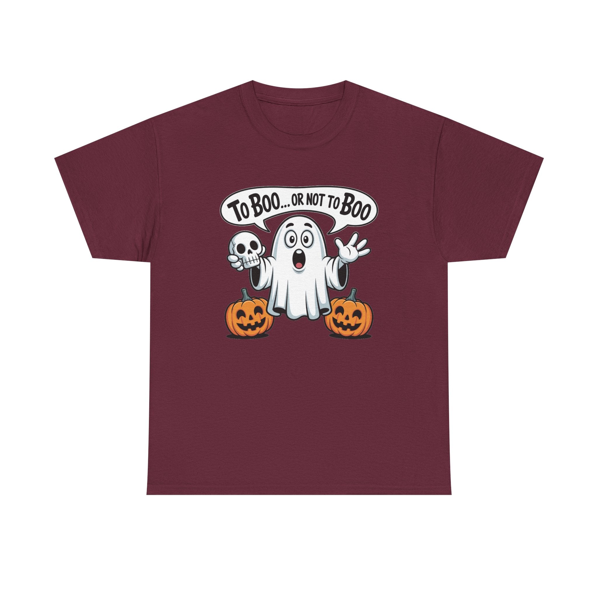 Halloween Ghost Tee - "To Boo... or Not to Boo" Cute Spooky Graphic T-Shirt