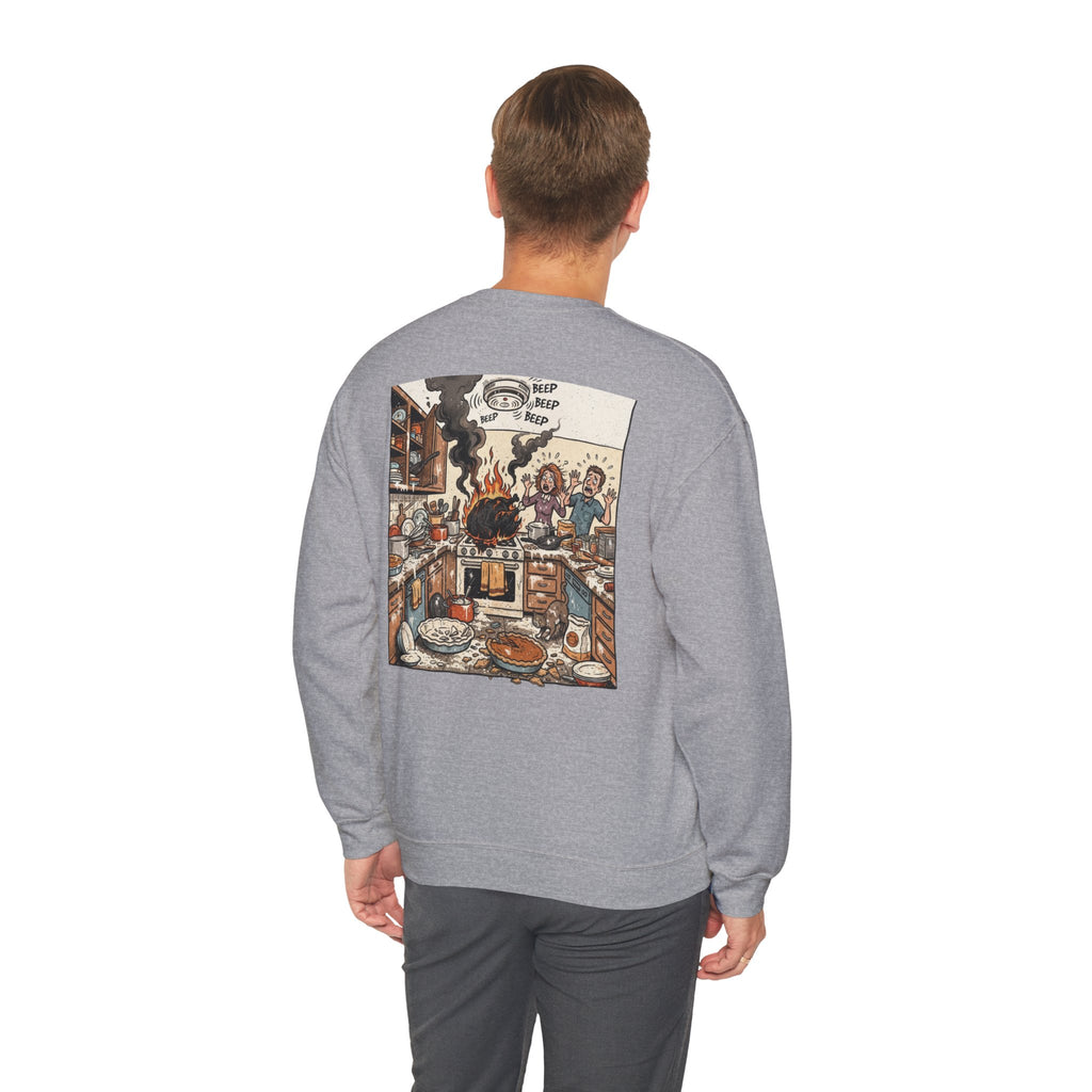 Funny Thanksgiving Chef Crewneck Sweatshirt — Certified Thanksgiving Chef Kitchen Disaster Humor Gift Pullover