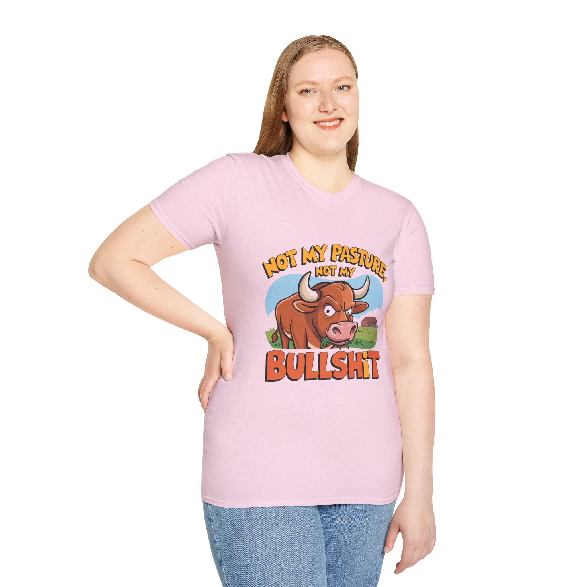 Not My Pasture Not My Bullshit T-Shirt — Funny Cow Graphic Tee