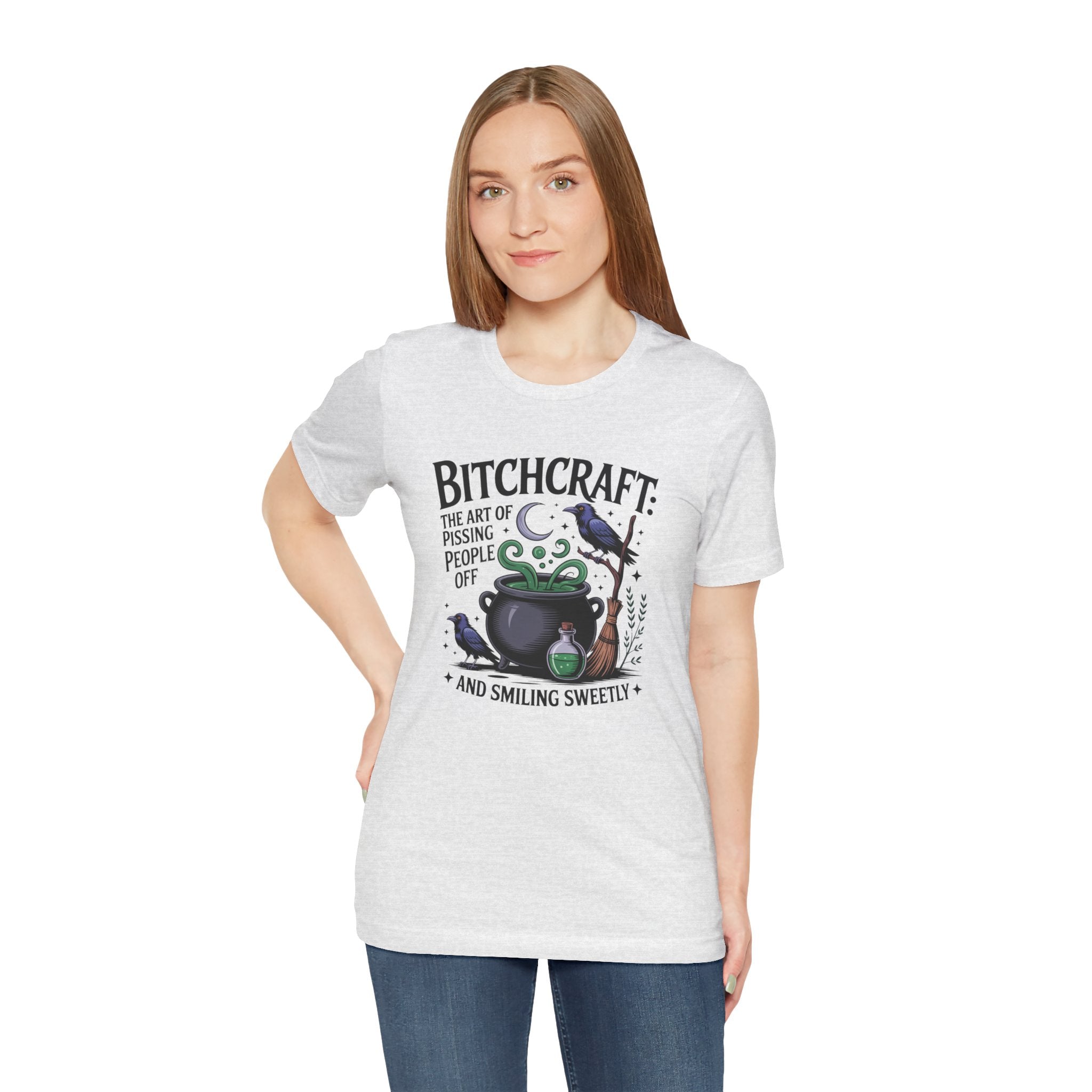Bitchcraft Tee — "The Art of Pissing People Off and Smiling Sweetly" Witchy Graphic T‑Shirt