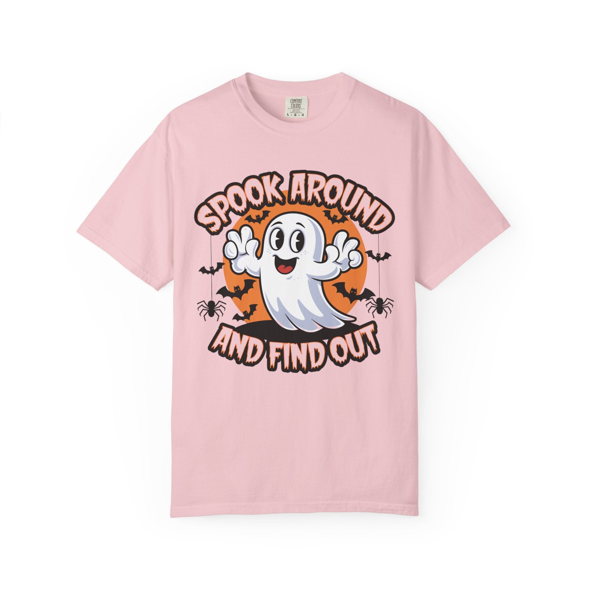 Halloween Ghost T-Shirt — “Spook Around and Find Out” Cute Retro Graphic Tee