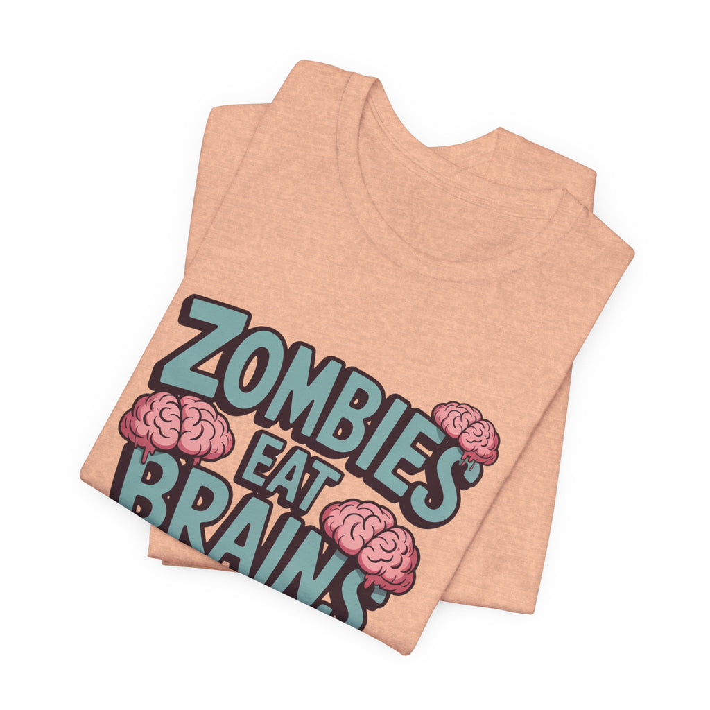 Zombies Eat Brains T‑Shirt — Funny Halloween Horror Tee ("Don't Worry, You Are Safe")