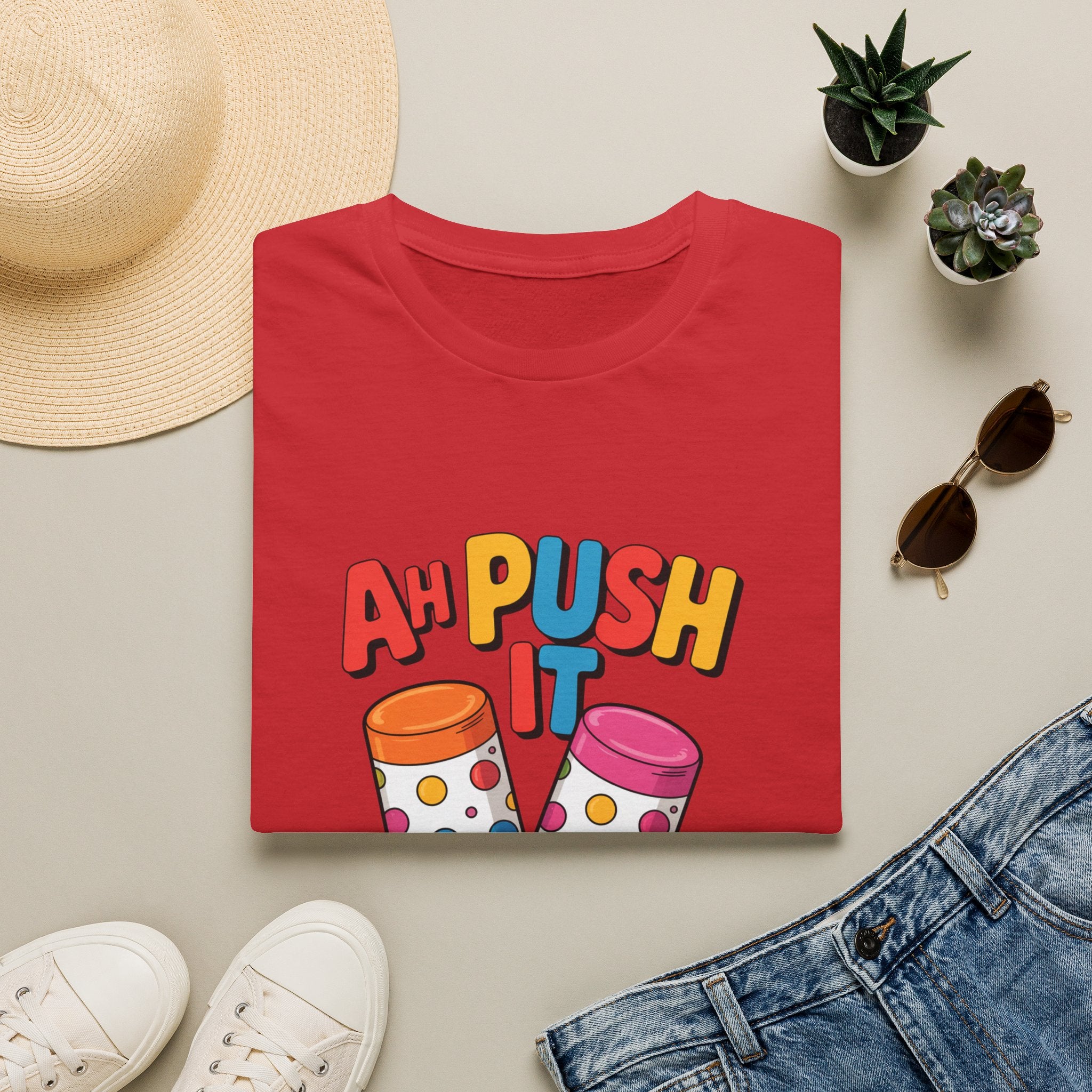 T-Shirt — “Ah Push It” Ice Cream Graphic Tee