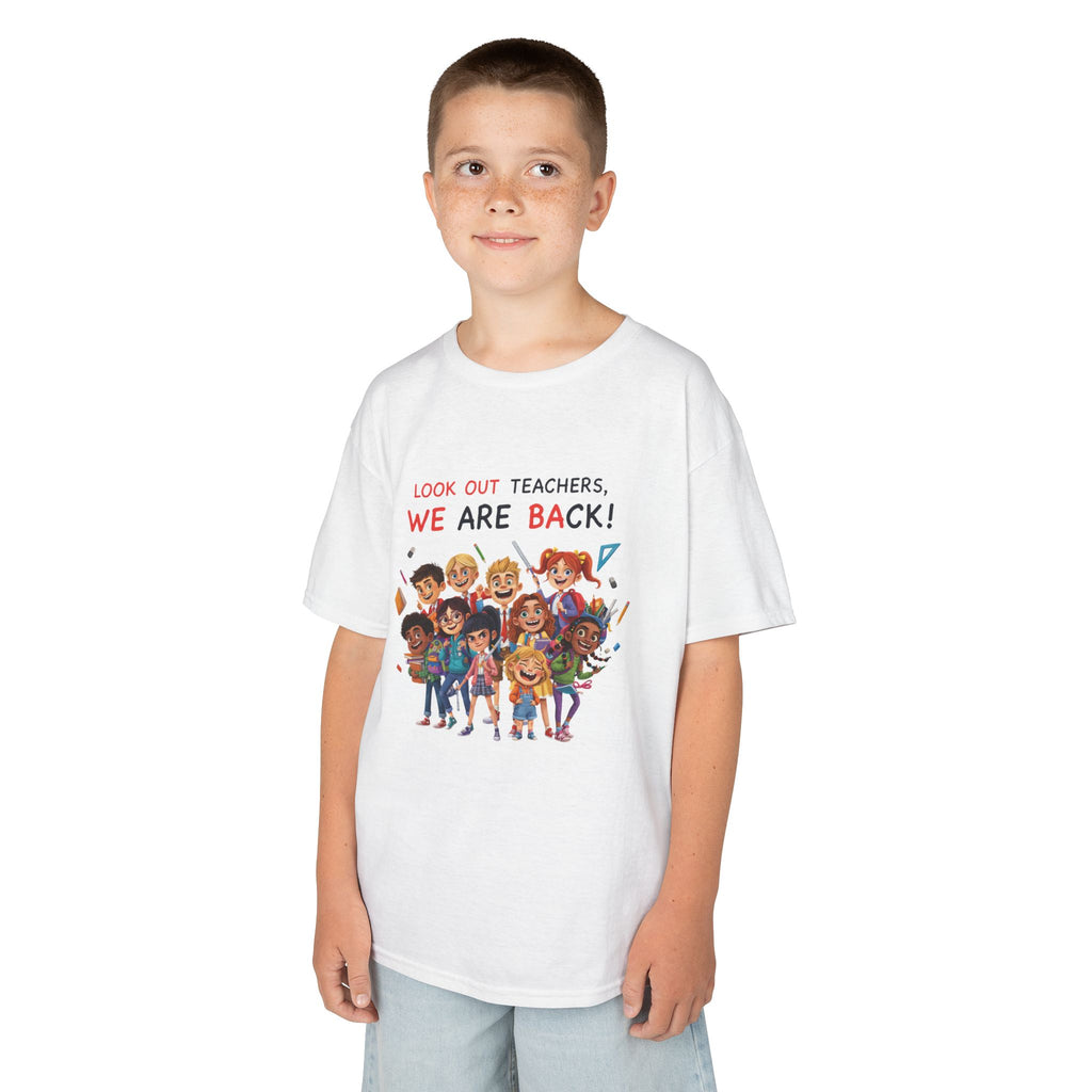 Kids T‑Shirt — "Look Out Teachers, We Are Back!" Back-to-School Graphic Tee