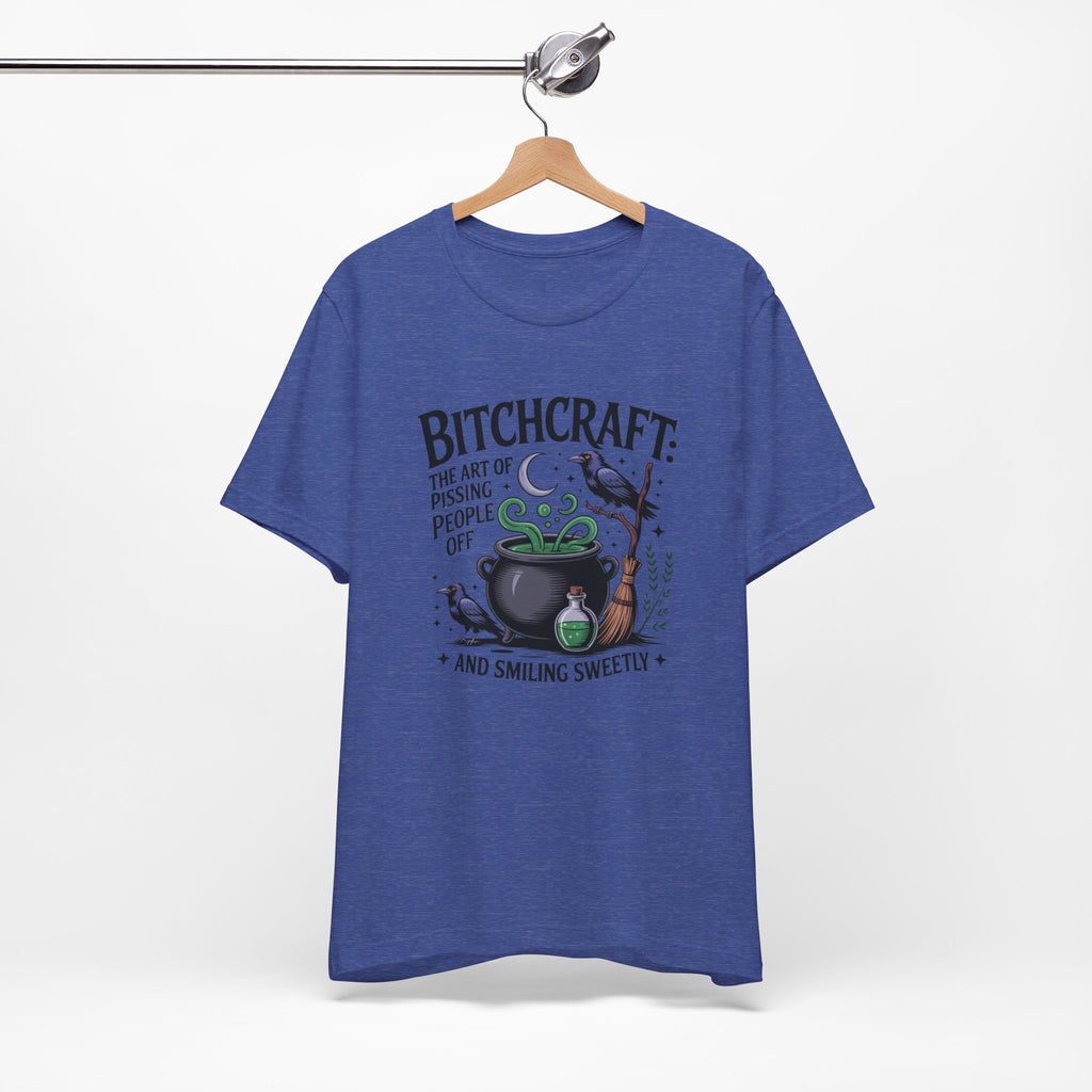 Bitchcraft Tee — "The Art of Pissing People Off and Smiling Sweetly" Witchy Graphic T‑Shirt