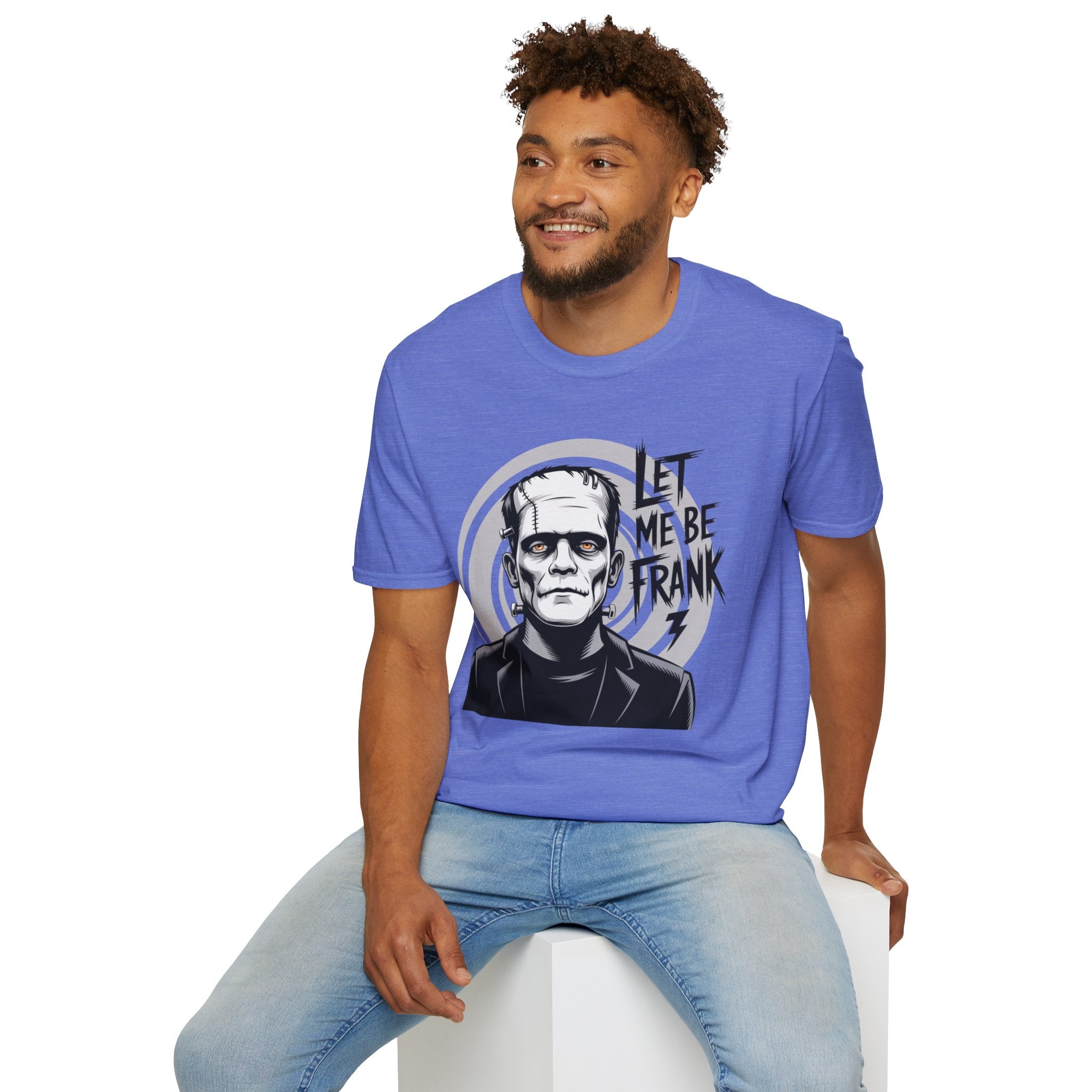Frankenstein Monster Graphic T-Shirt — "Let Me Be Frank" Halloween Tee