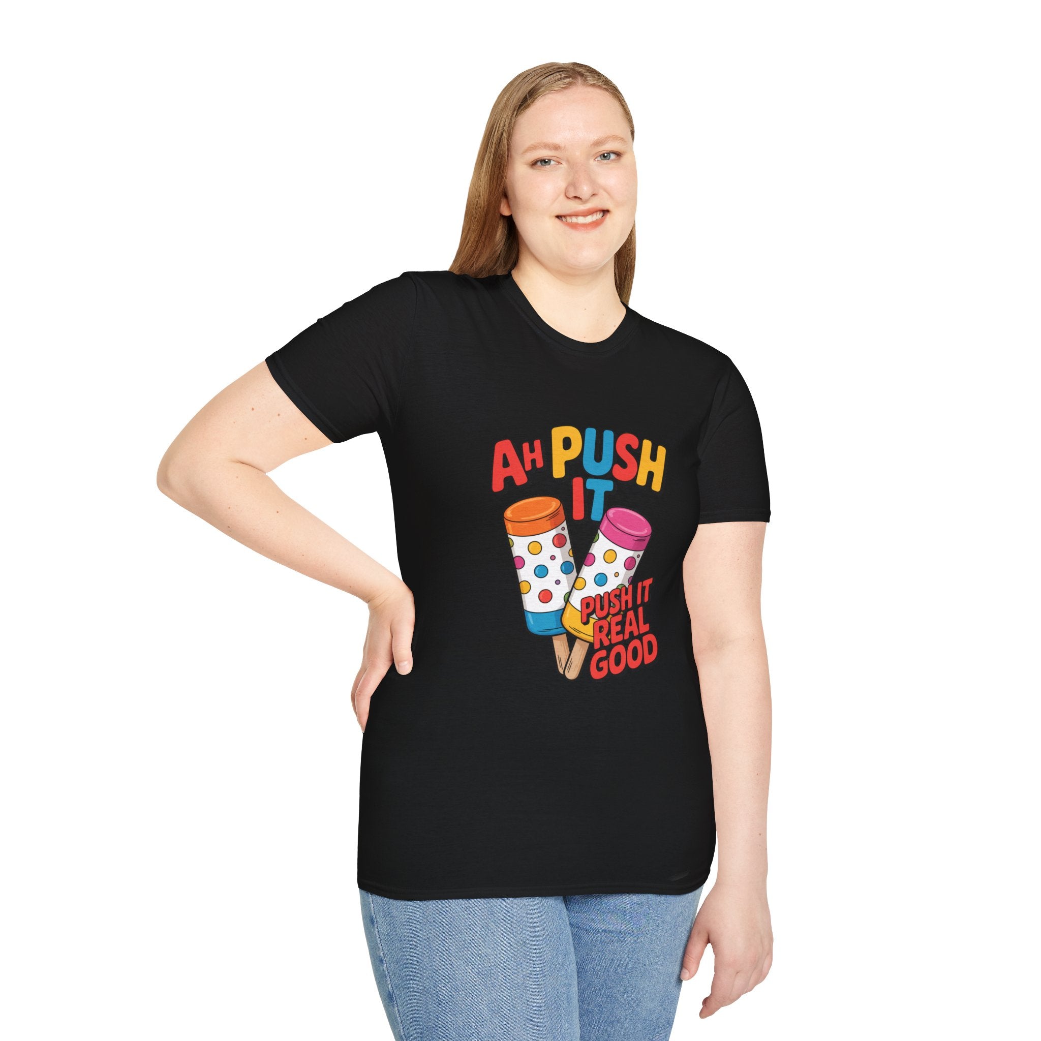 T-Shirt — “Ah Push It” Ice Cream Graphic Tee