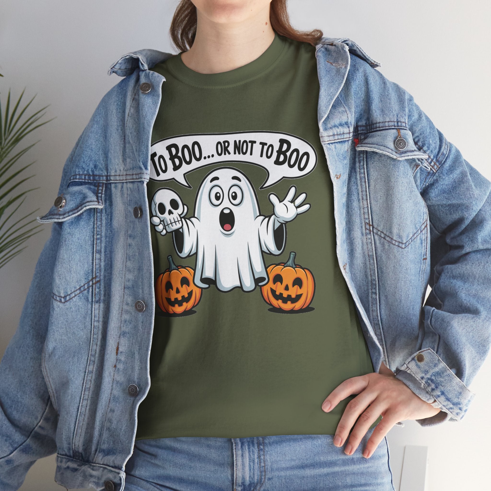 Halloween Ghost Tee - "To Boo... or Not to Boo" Cute Spooky Graphic T-Shirt