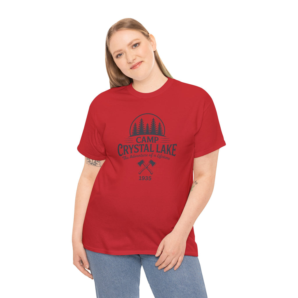Camp Crystal Lake Tee — Vintage Outdoor Camping Shirt ("Camp Crystal Lake")