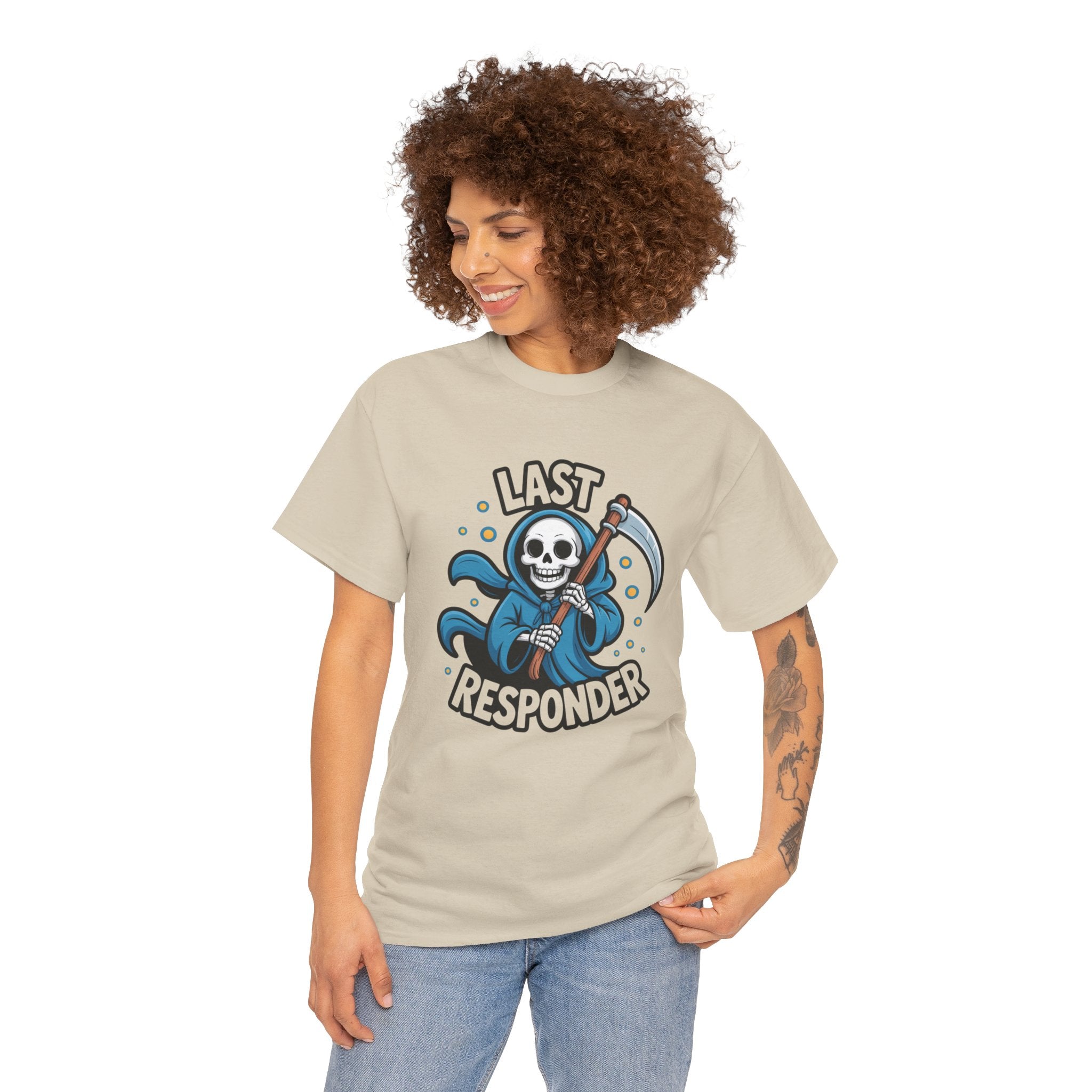 T-Shirt — "Last Responder" Grim Reaper Graphic Tee