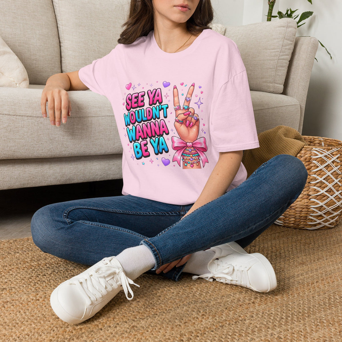 See Ya Wouldn't Wanna Be Ya T-Shirt — Sassy Peace Sign Graphic Tee