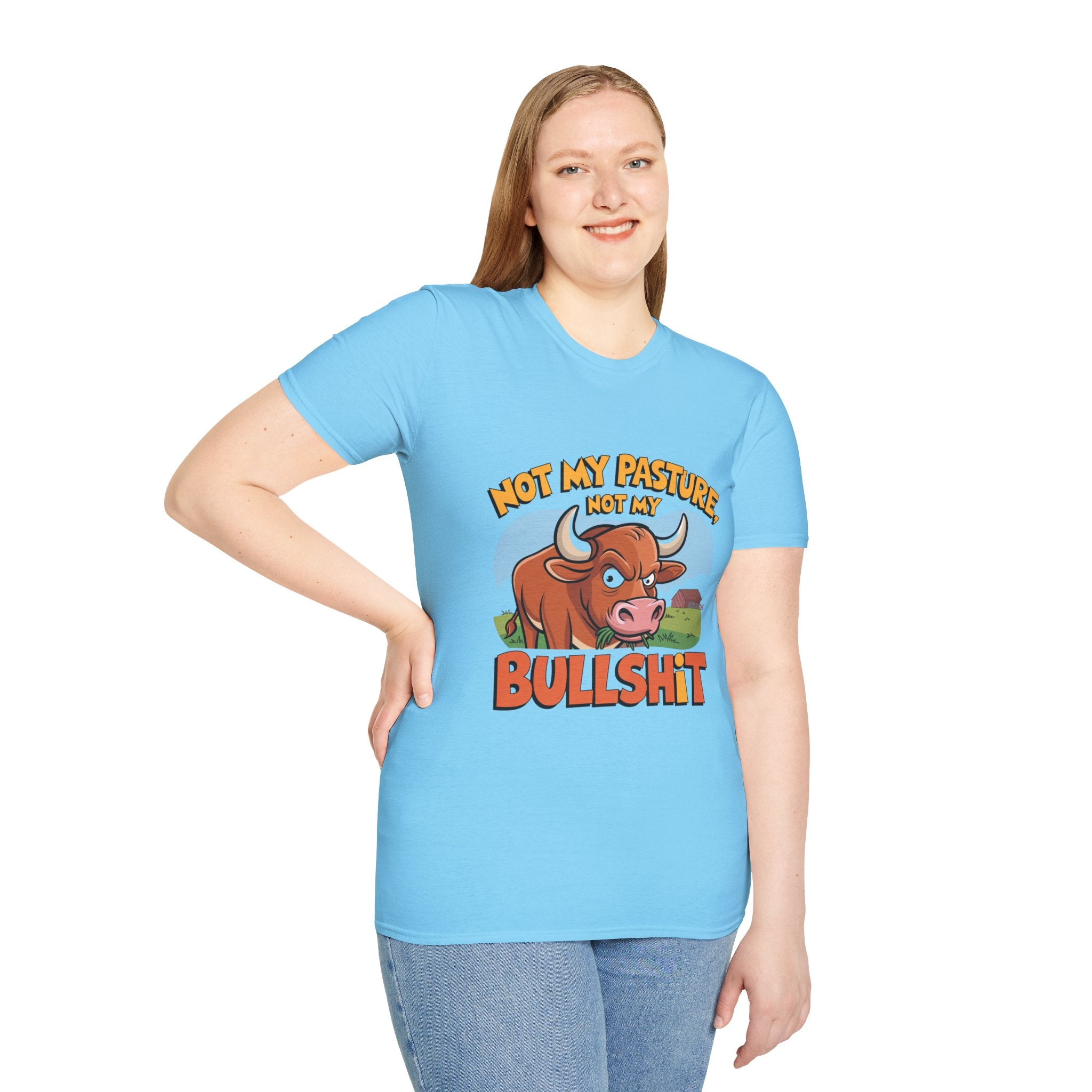 Not My Pasture Not My Bullshit T-Shirt — Funny Cow Graphic Tee