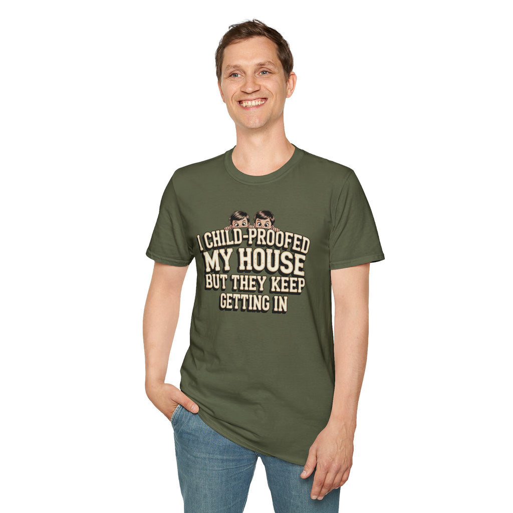 Funny Mom T-Shirt — I Child-Proofed My House Parenting Humor Gift Tee for Moms