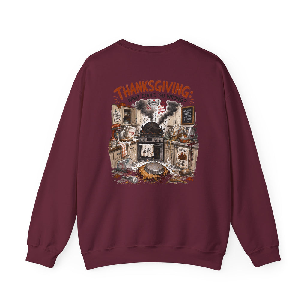 Funny Thanksgiving Crewneck Sweatshirt — Certified Thanksgiving Chef Rustic Holiday Gift Pullover