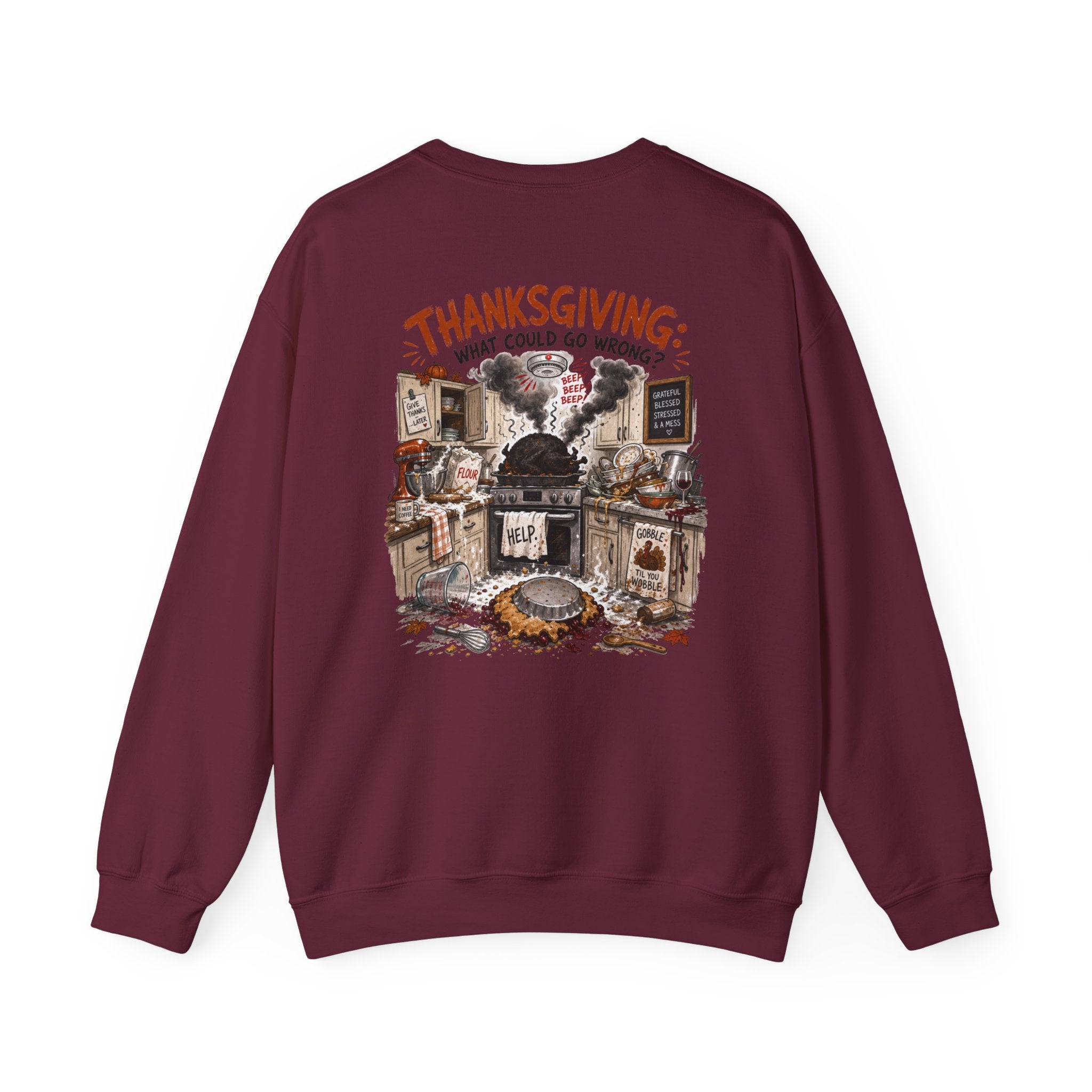 Funny Thanksgiving Crewneck Sweatshirt — Certified Thanksgiving Chef Rustic Holiday Gift Pullover