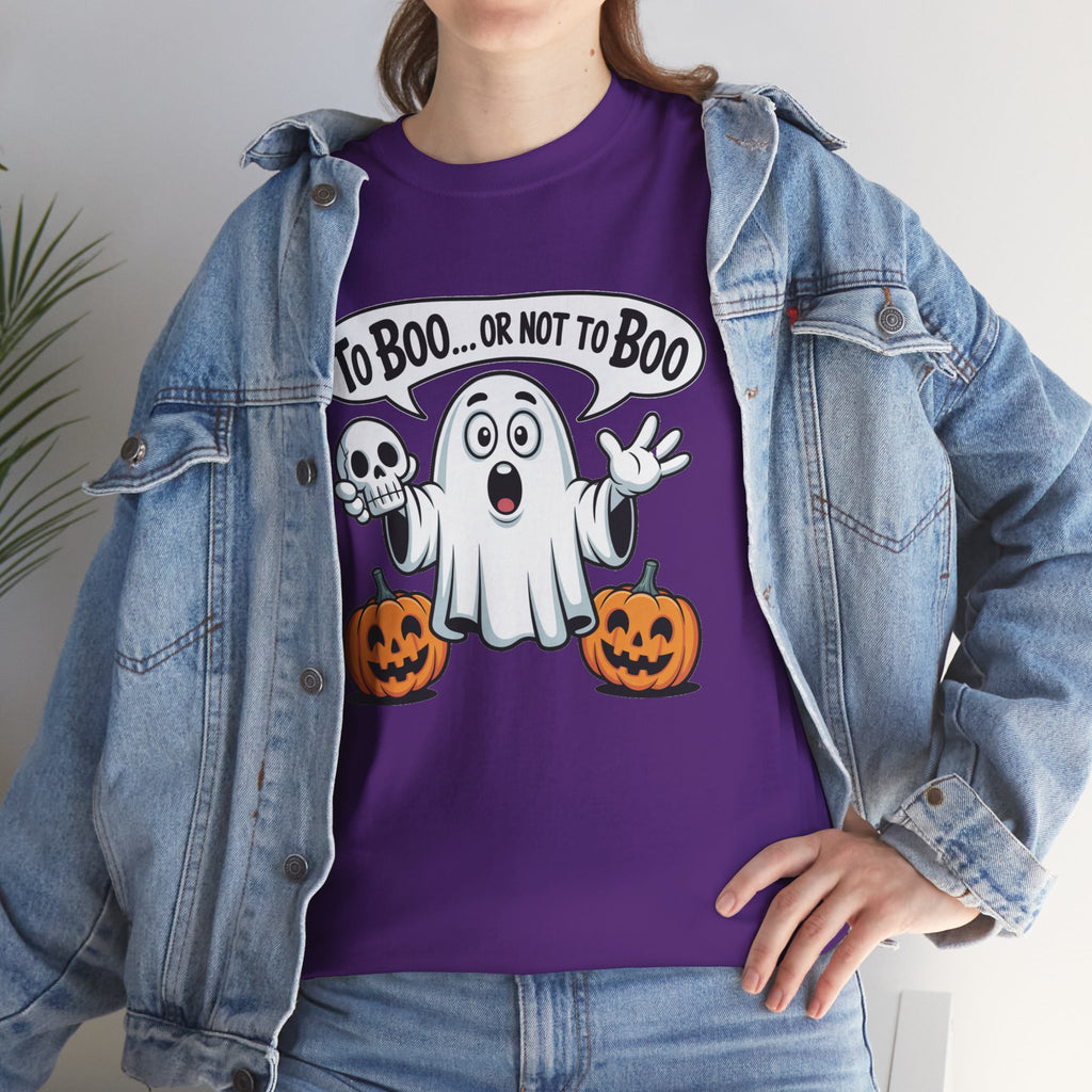 Halloween Ghost Tee - "To Boo... or Not to Boo" Cute Spooky Graphic T-Shirt