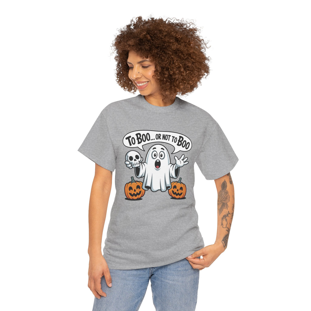 Halloween Ghost Tee - "To Boo... or Not to Boo" Cute Spooky Graphic T-Shirt