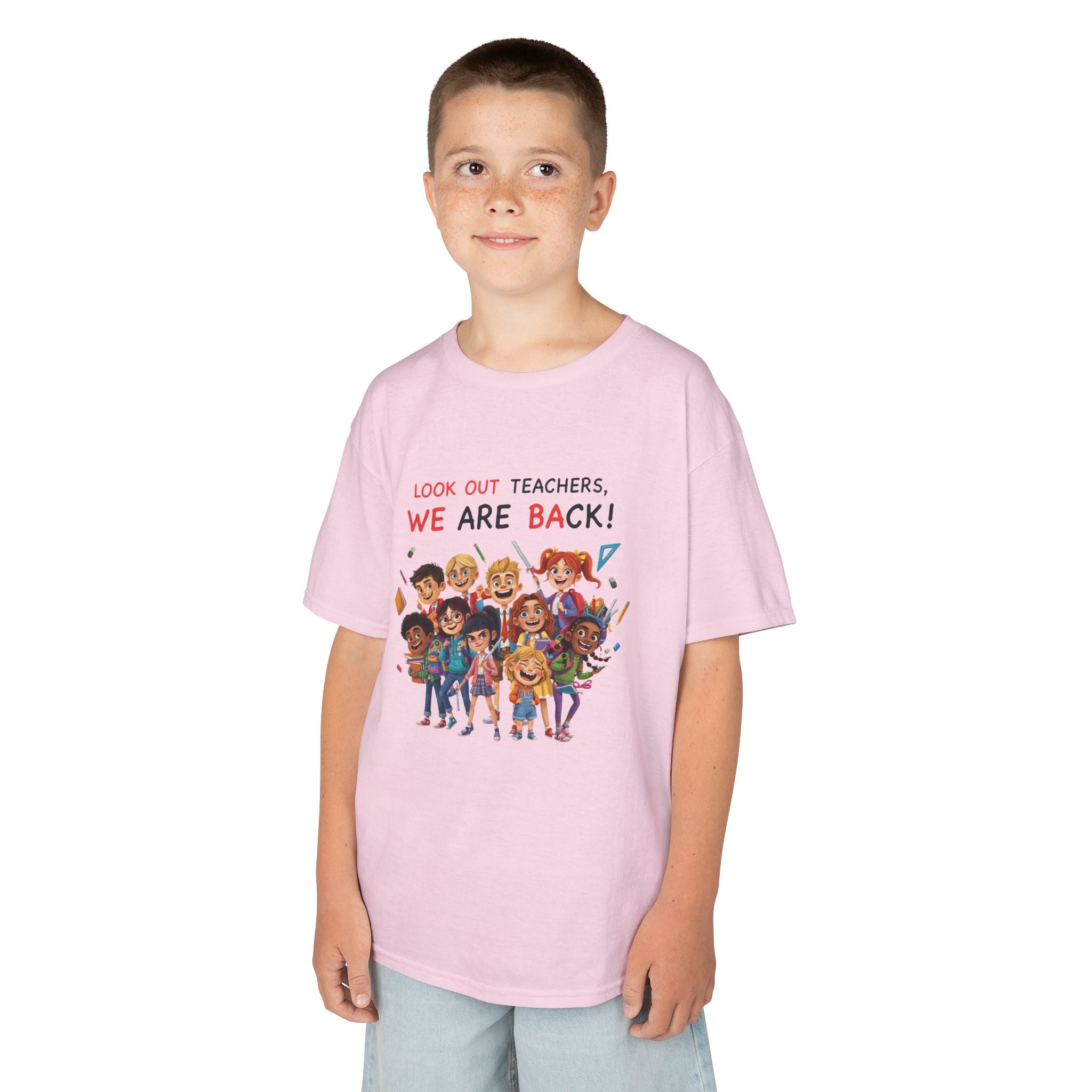 Kids T‑Shirt — "Look Out Teachers, We Are Back!" Back-to-School Graphic Tee